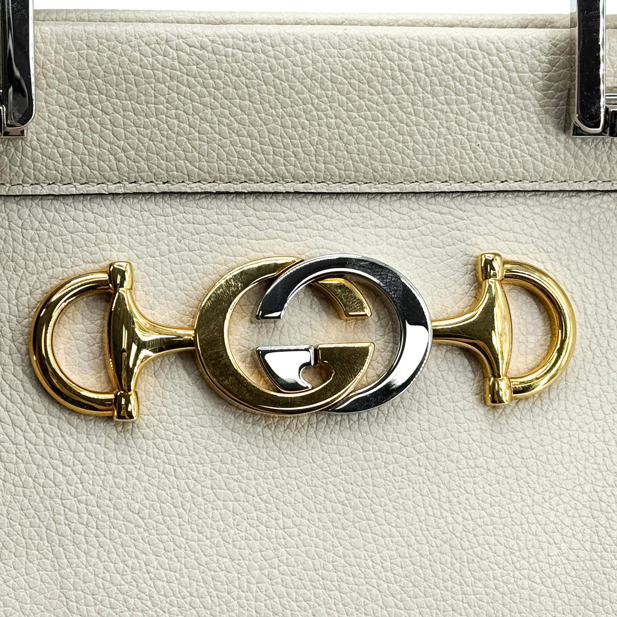 Gucci Zumi Small Top Handle Bag Ecru