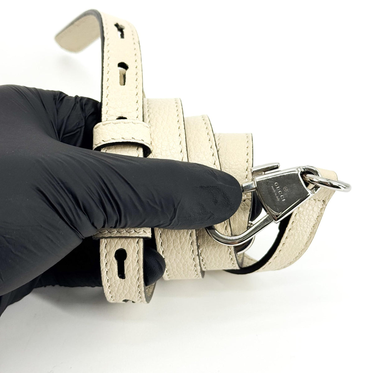 Gucci Zumi Small Top Handle Bag Ecru