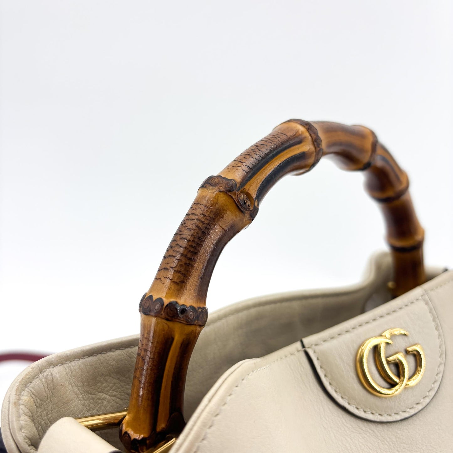 Gucci Diana Bamboo Leather Shoulder Bag Small