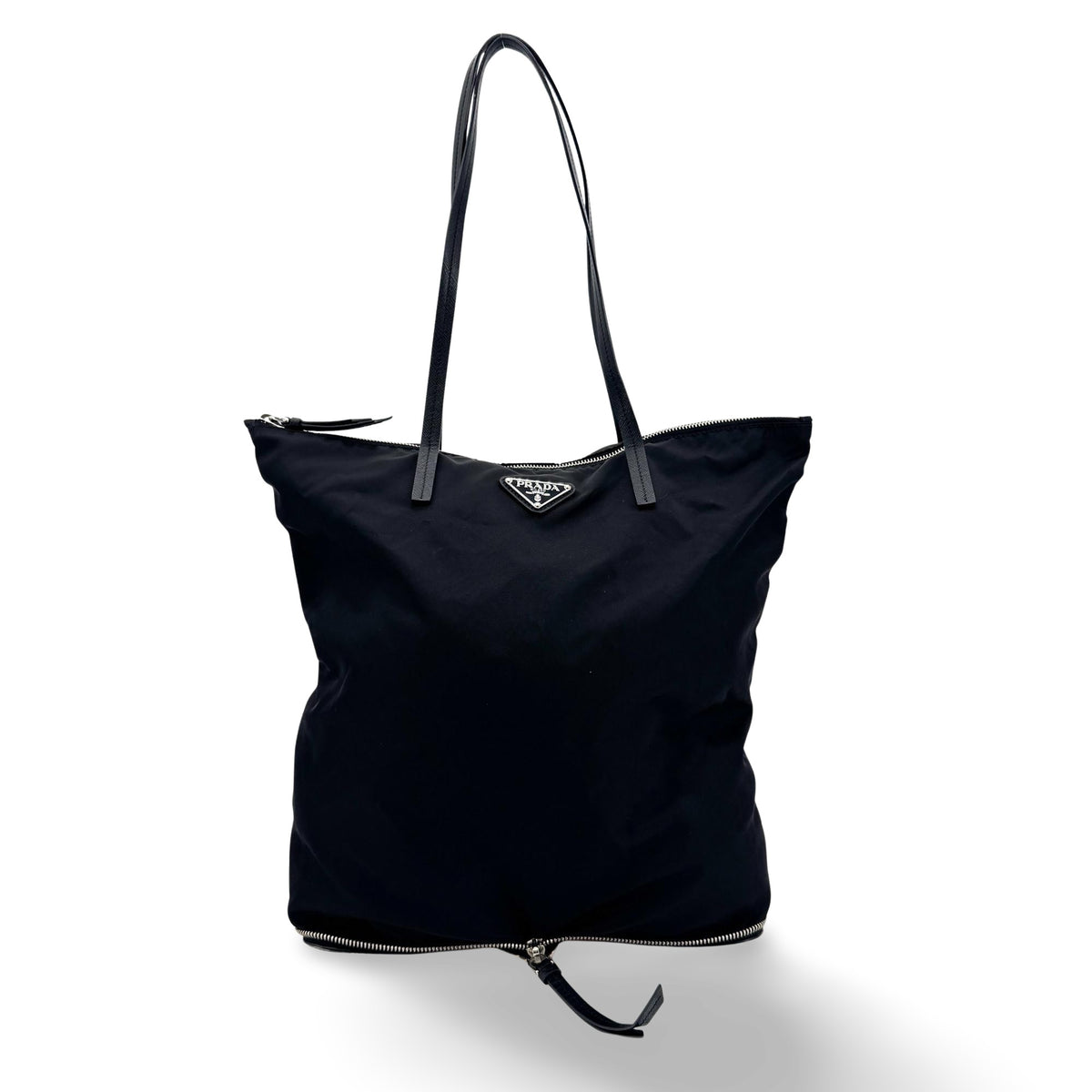 Prada Tessuto Nylon Foldable Tote Bag Black