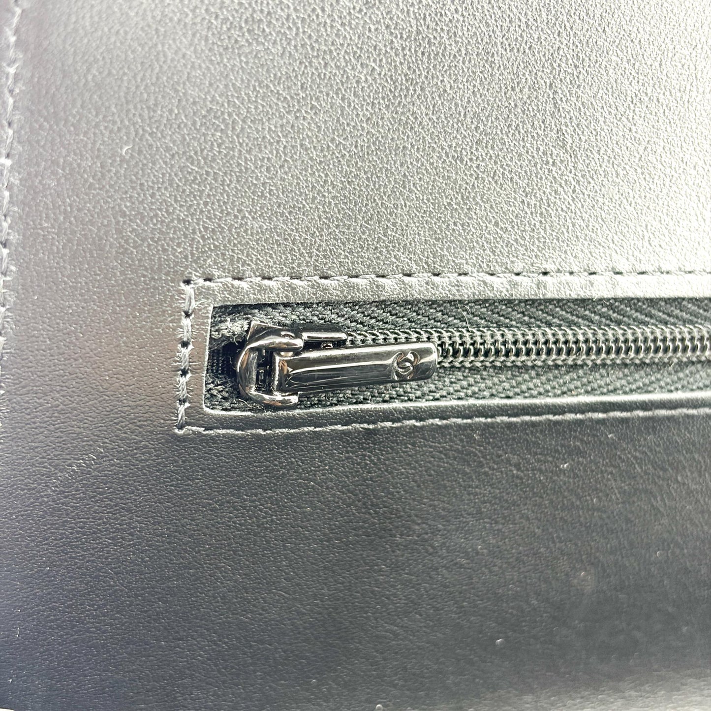 Chanel Quilted Patent Wallet on Chain So Black