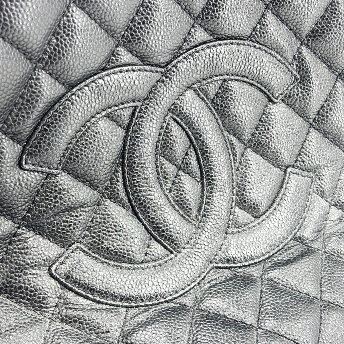 Chanel Caviar Grand Shopping Tote Bag Black Gold Hardware