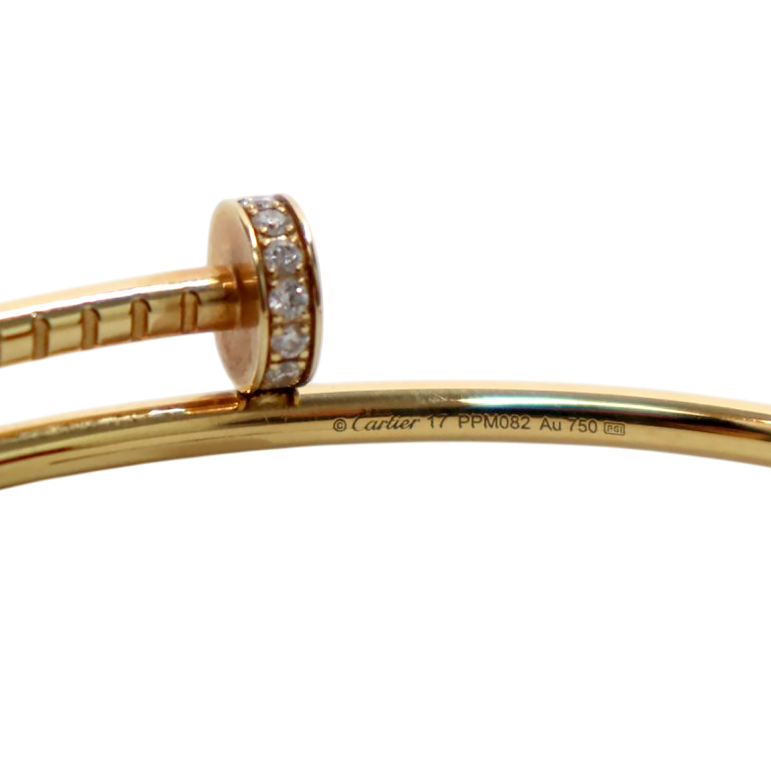Cartier Small 18K Gold Diamond Just Anclu Bracelet