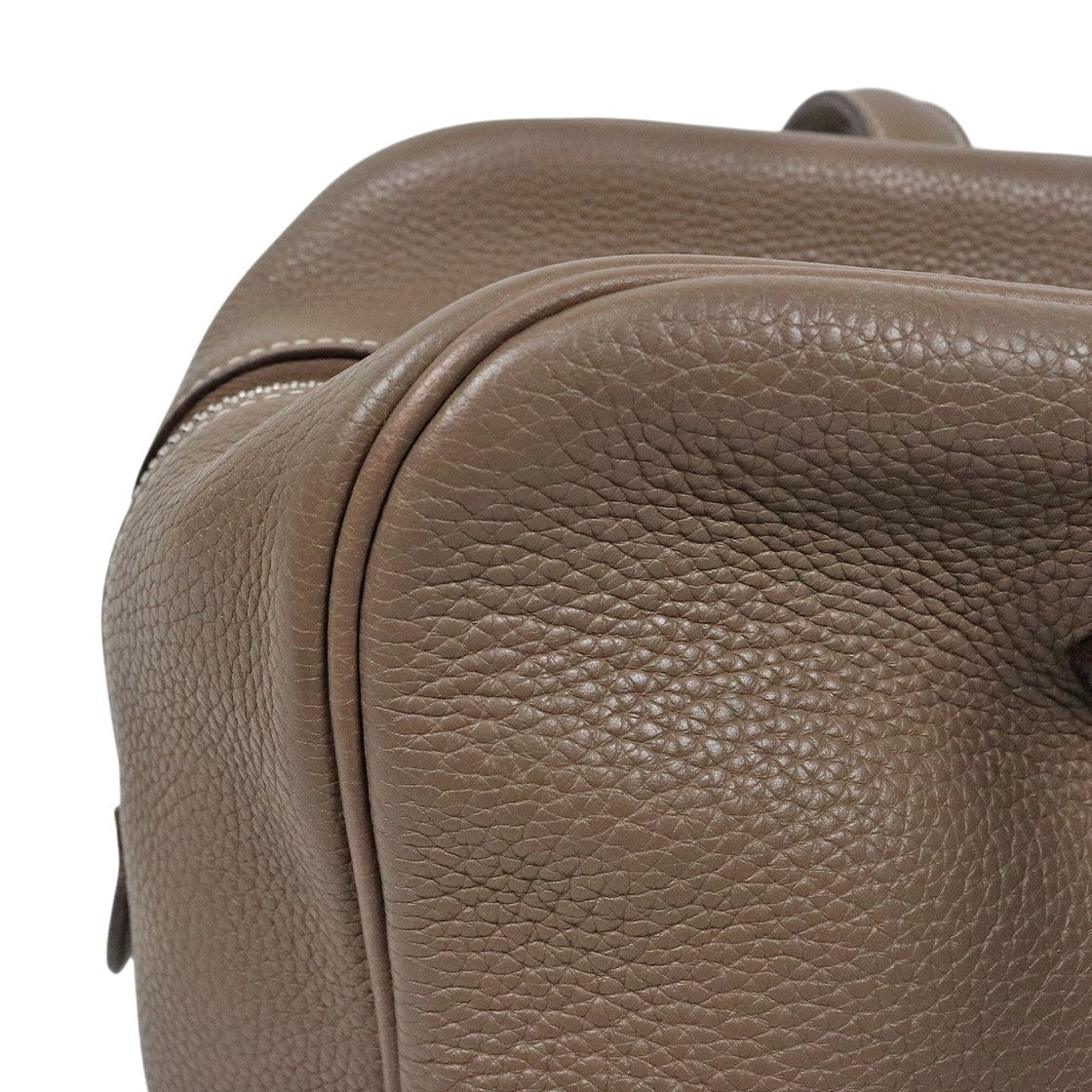 Hermès Size 35 Victoria 2 Étoffe Square "L" Engraved Tote Bag