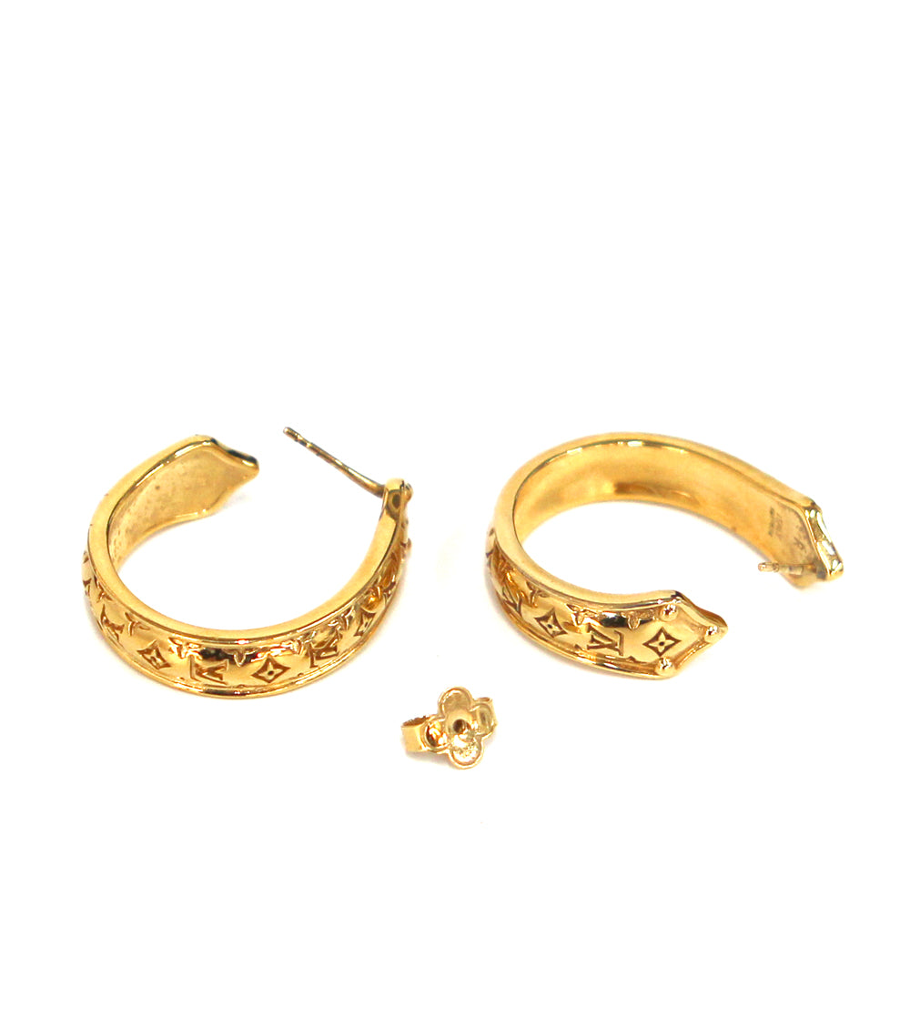 Louis Vuitton Nanogram Gold Earrings