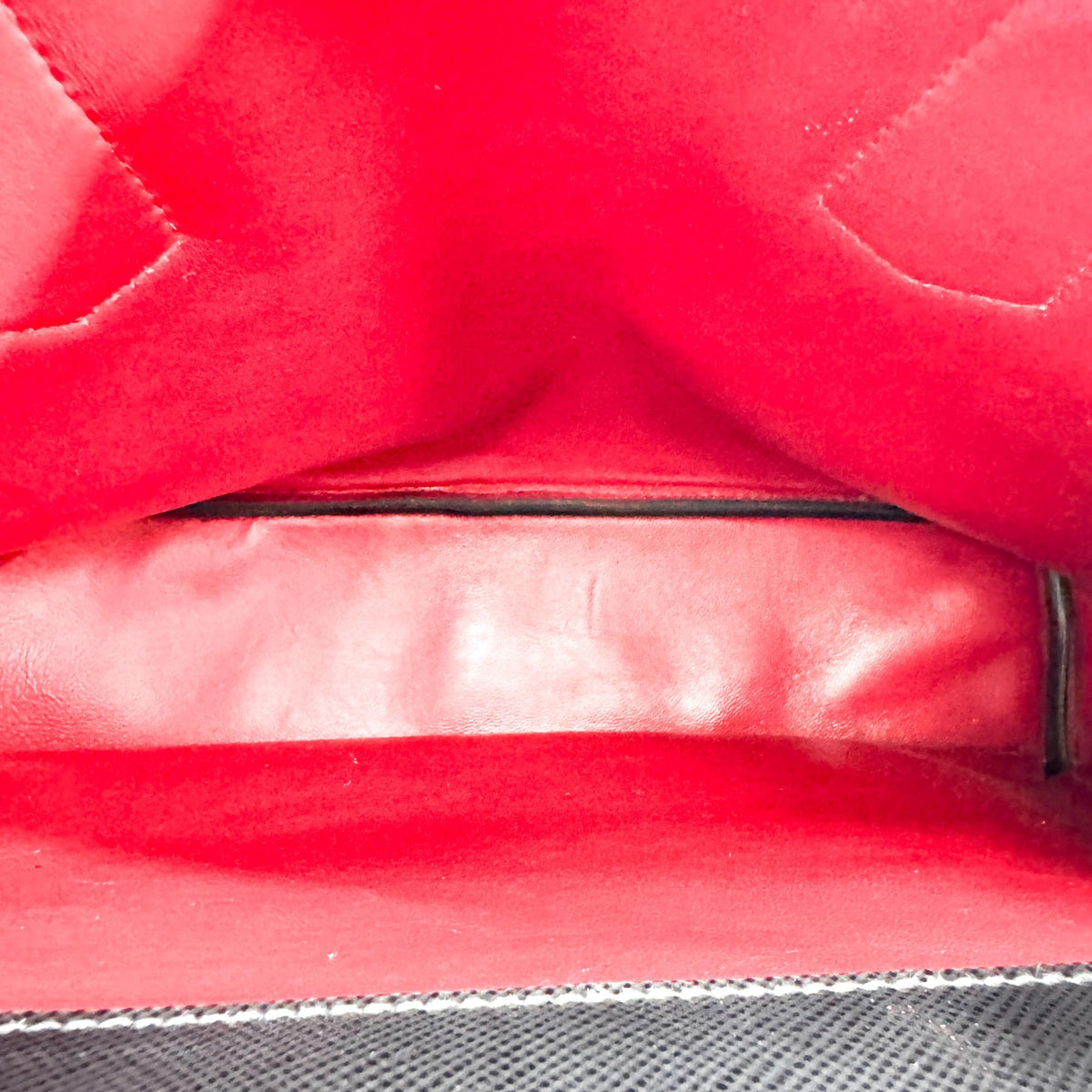 Prada Saffiano Double Medium Black Red