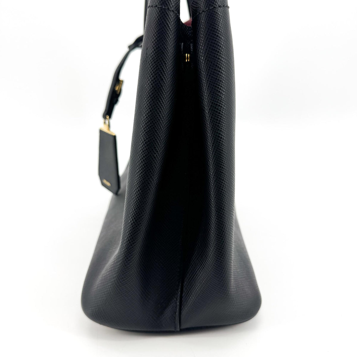 Prada Saffiano Double Medium Black Red