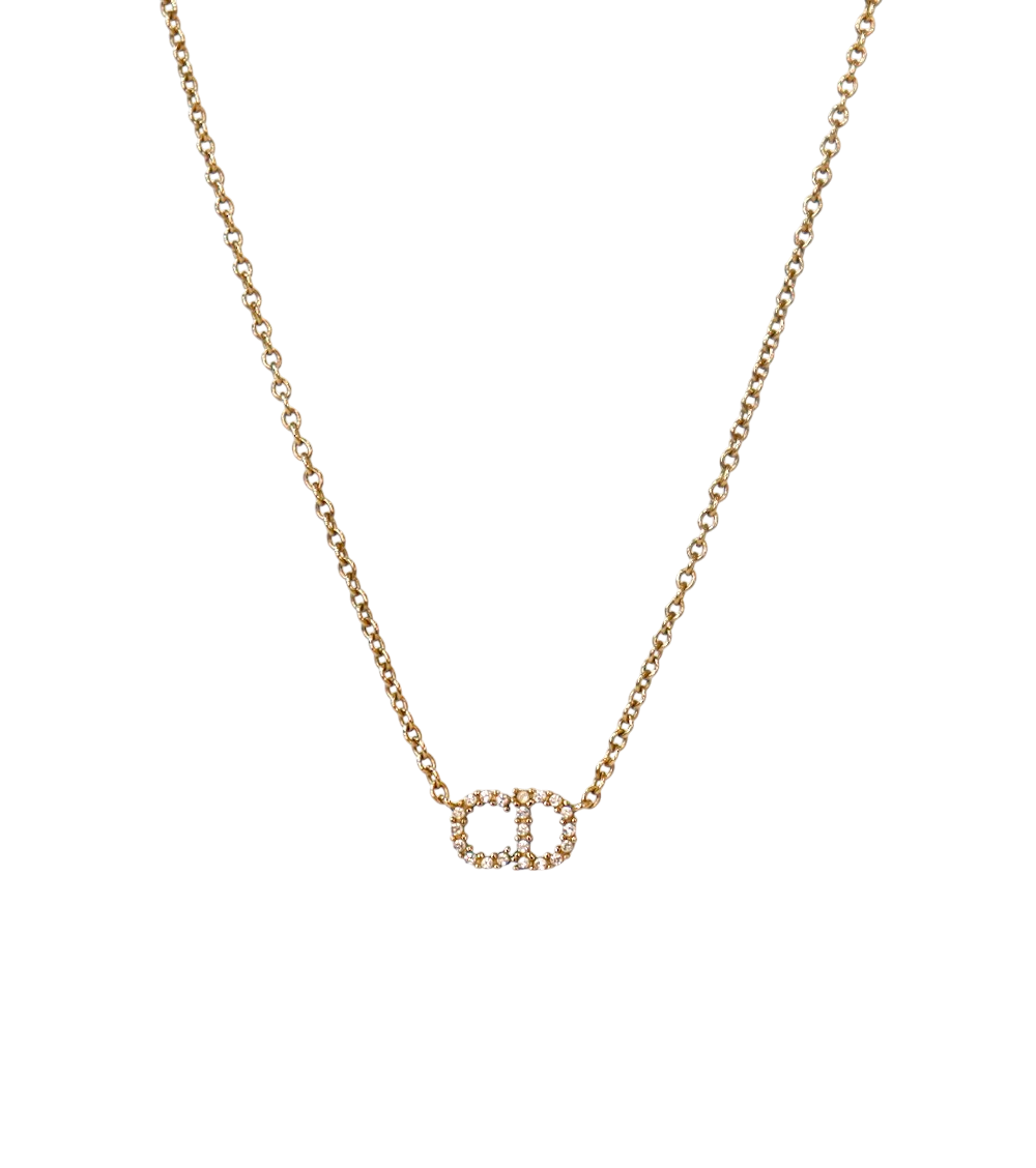 Dior Claire D Rune Gold Necklace