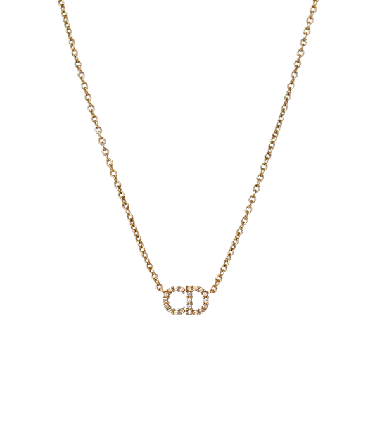 Dior Claire D Rune Gold Necklace