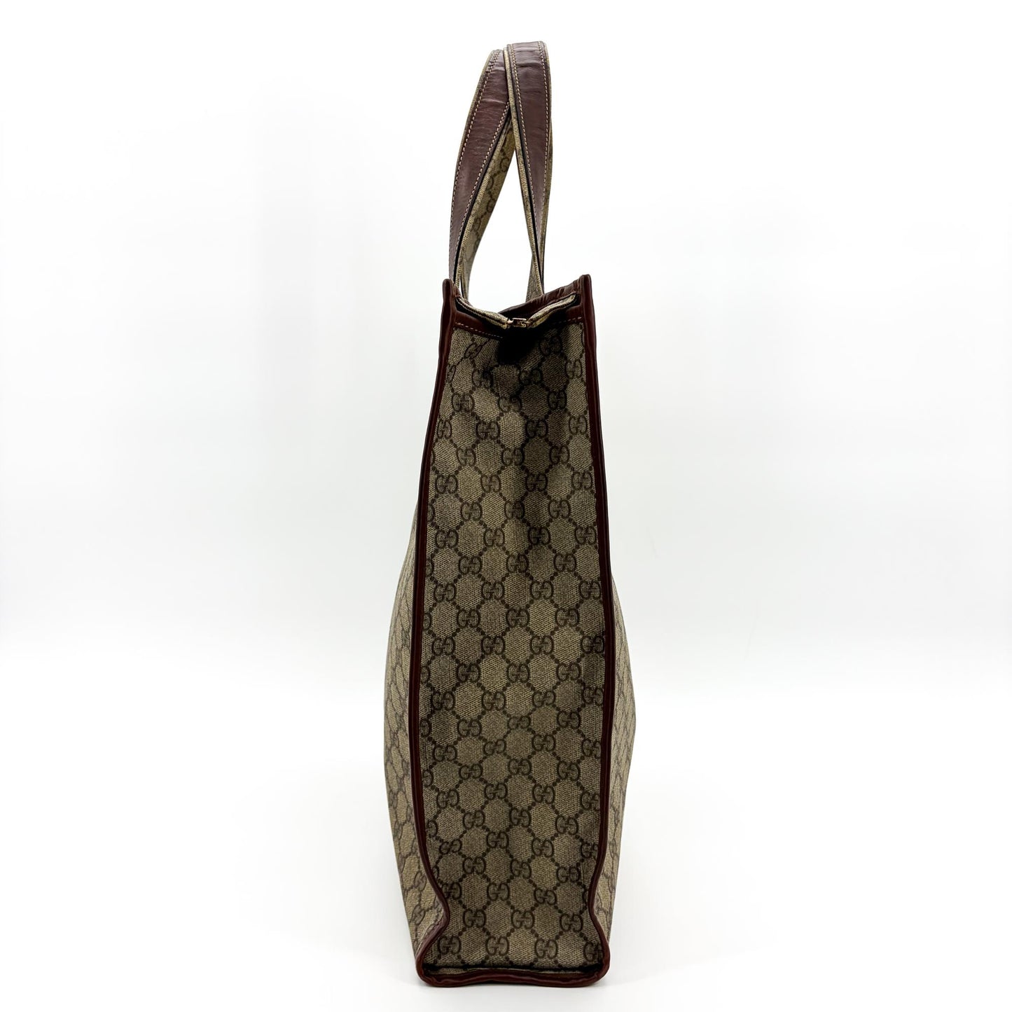 Gucci GG Supreme Web Vintage Tote Bag Brown