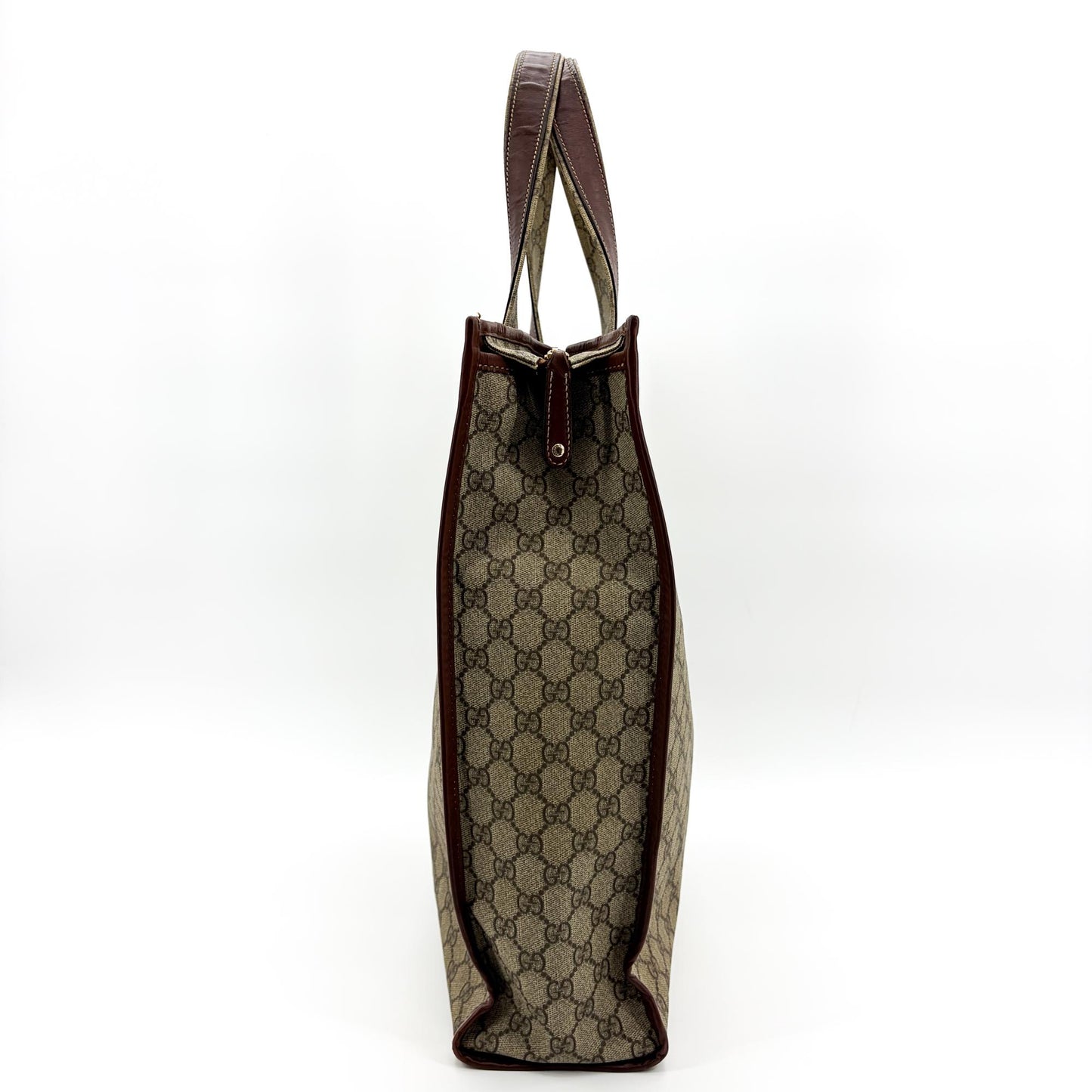 Gucci GG Supreme Web Vintage Tote Bag Brown