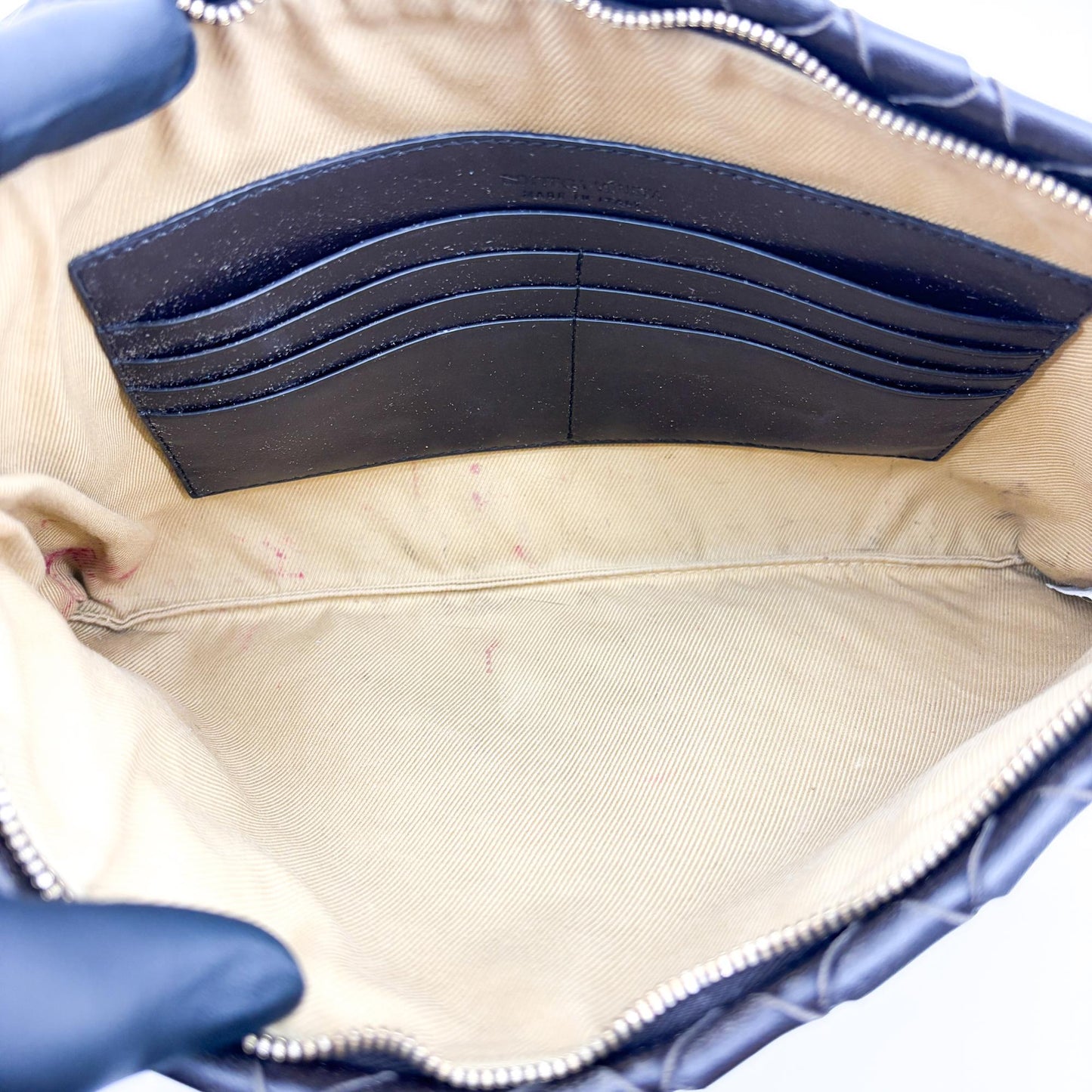 Bottega Veneta Intrecciato Leather Medium Clutch Espresso