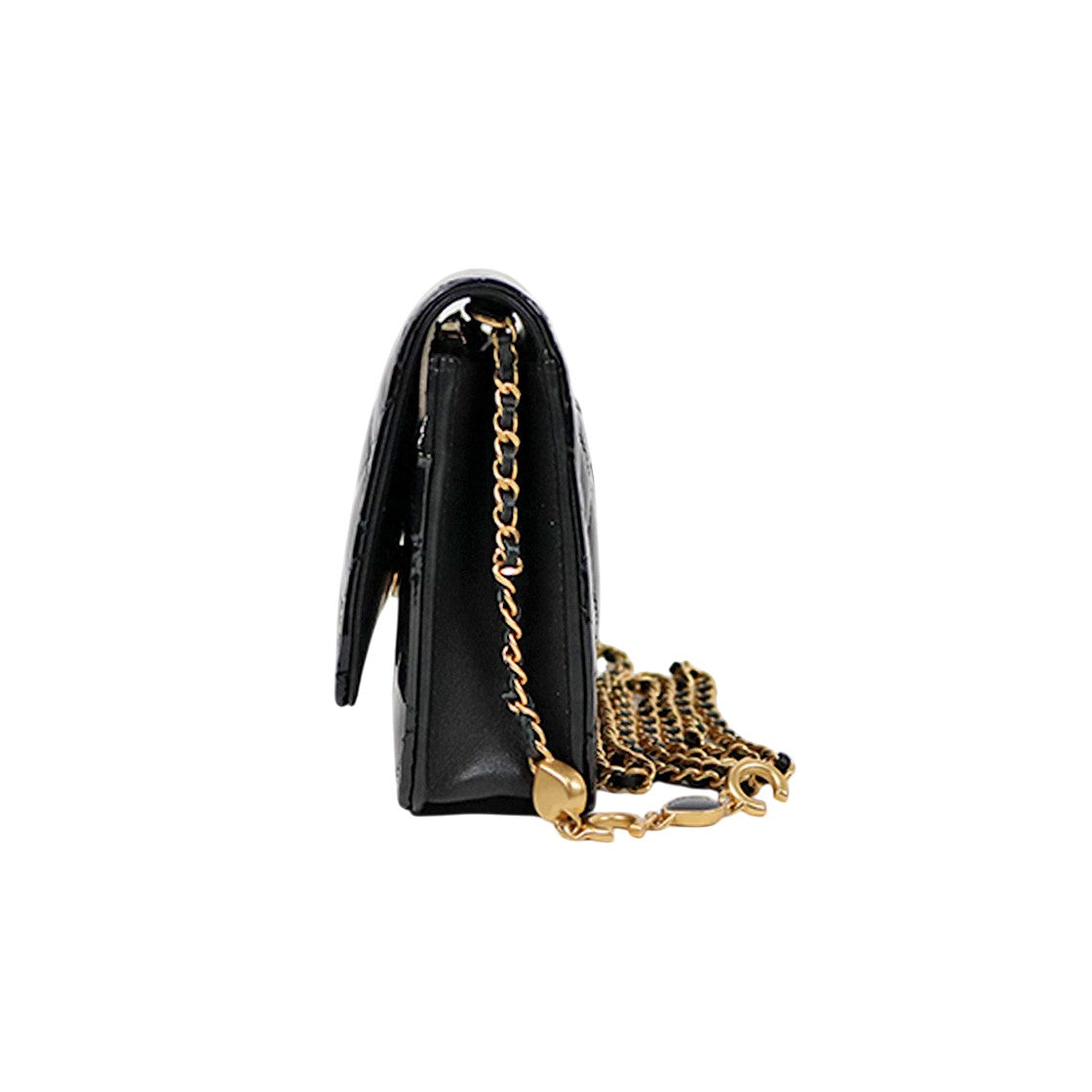 Chanel Black Faux Leather WOC Crossbody Bag