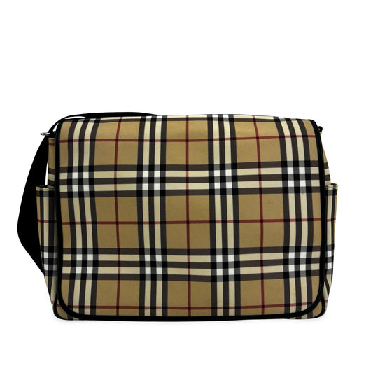 Burberry Vintage Check Nylon Messenger Diaper Bag Archive Beige