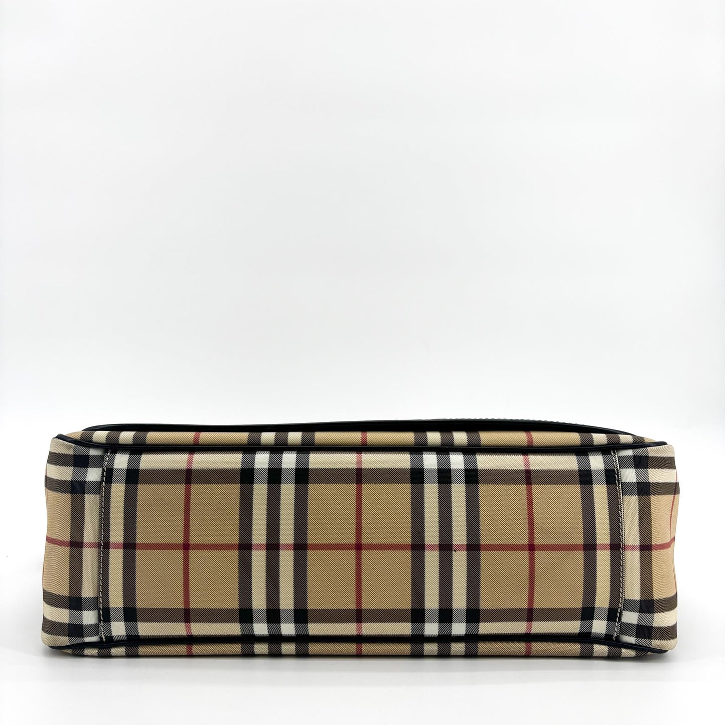 Burberry Vintage Check Nylon Messenger Diaper Bag Archive Beige