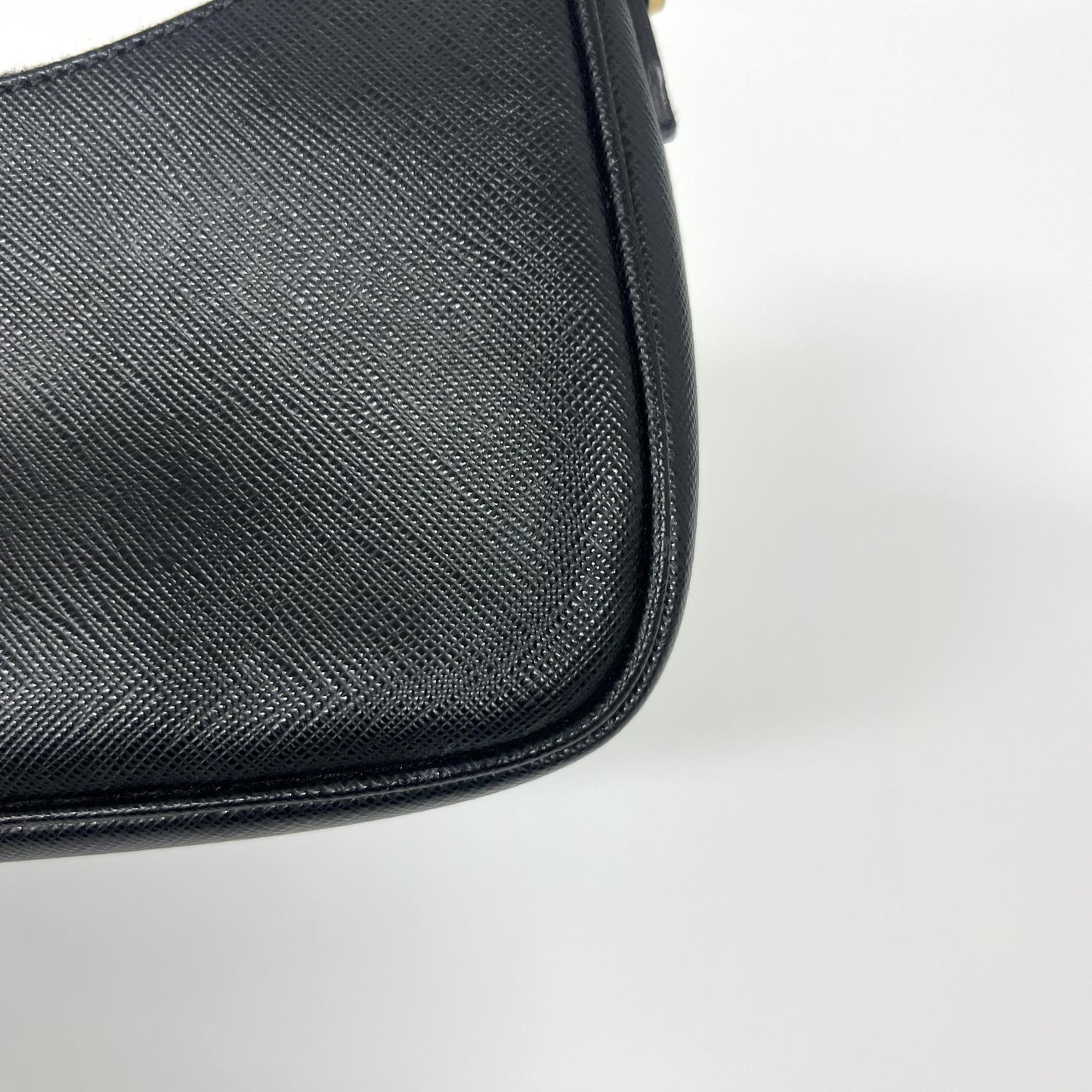 Prada Saffiano Leather Mini Bag Black with Gold Hardware