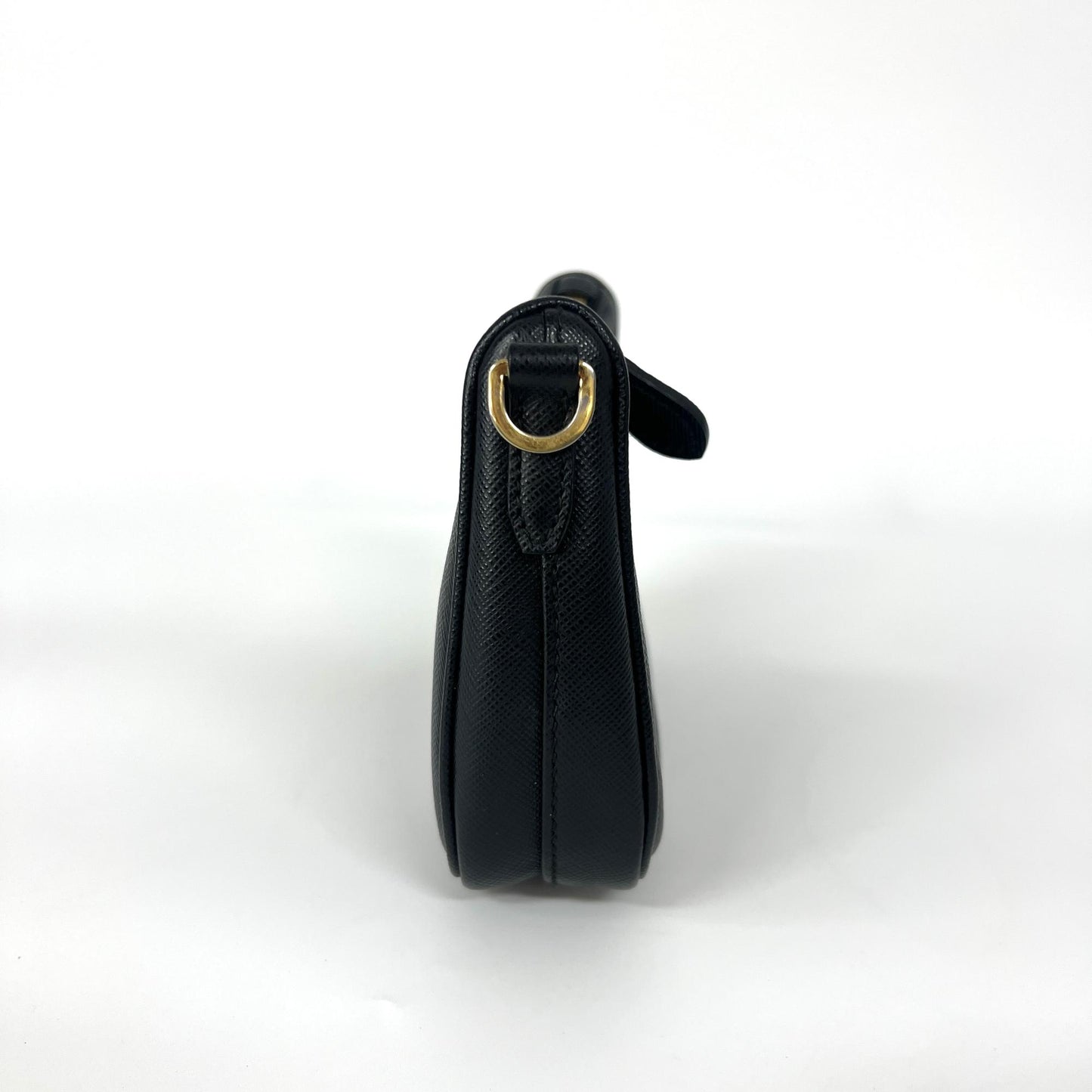 Prada Saffiano Leather Mini Bag Black with Gold Hardware