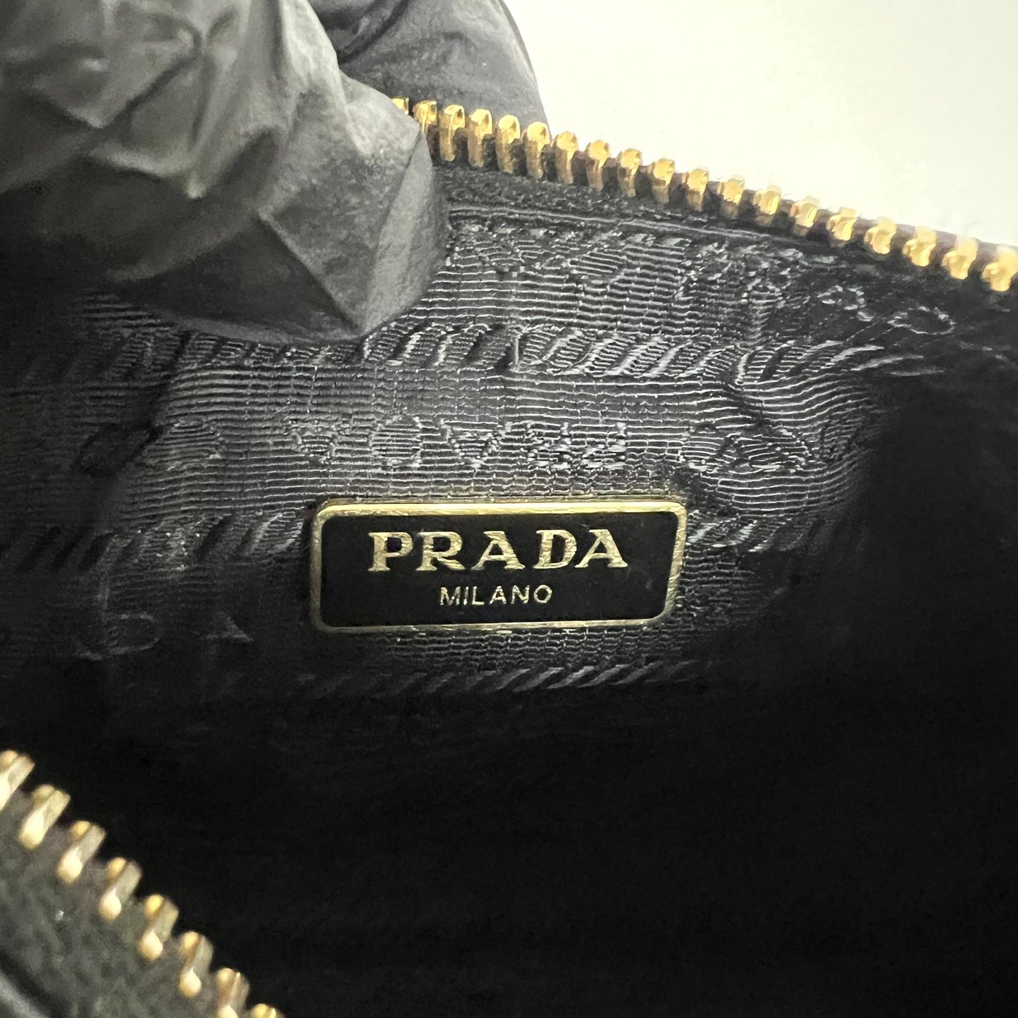 Prada Saffiano Leather Mini Bag Black with Gold Hardware