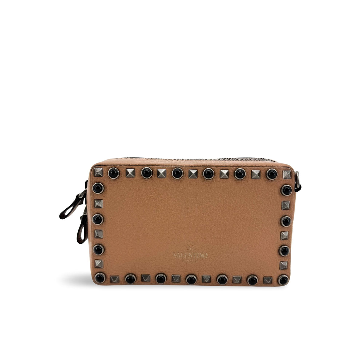 Valentino Garavani Rockstud Roll Ring Camera Bag Beige