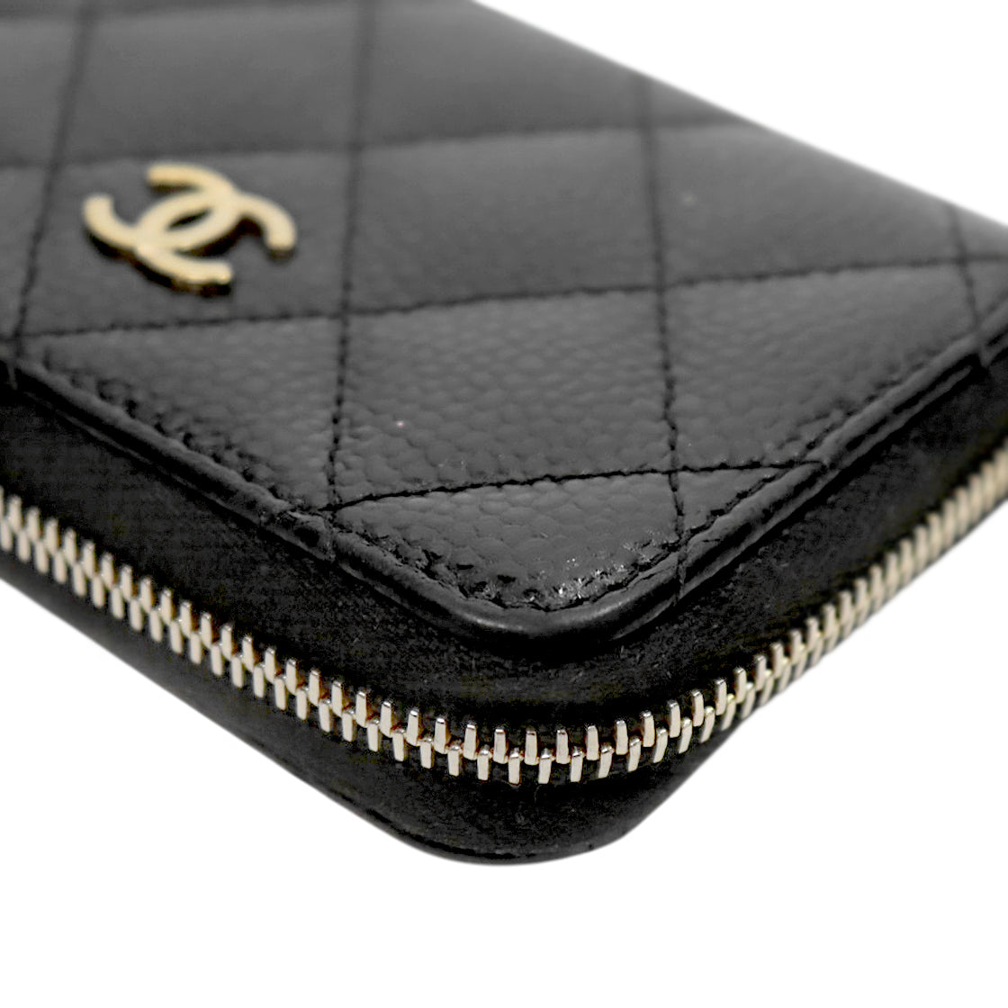 Chanel Black Caviar Skin Card Wallet