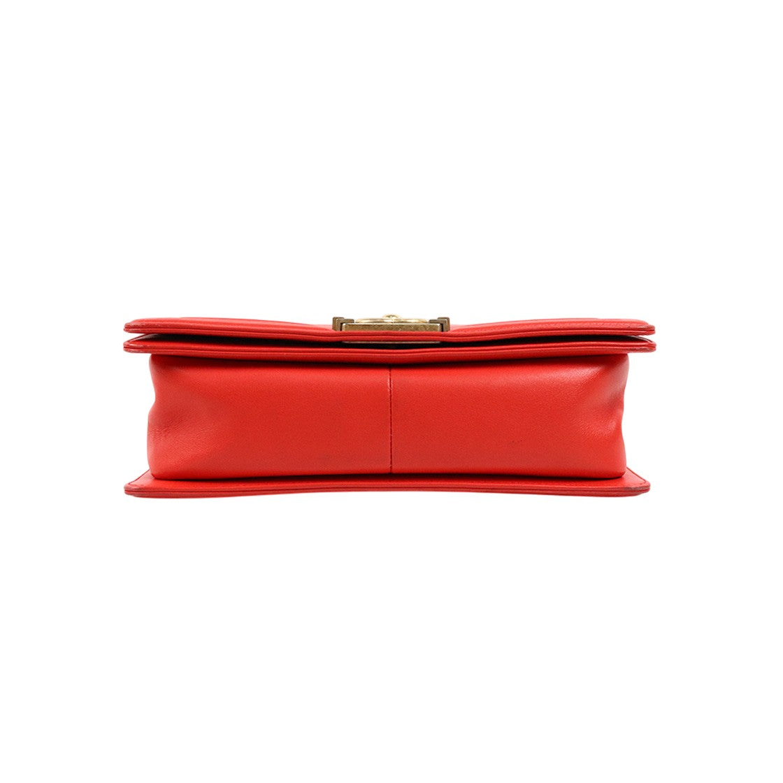Chanel Medium Red Chevron Boy Shoulder Bag