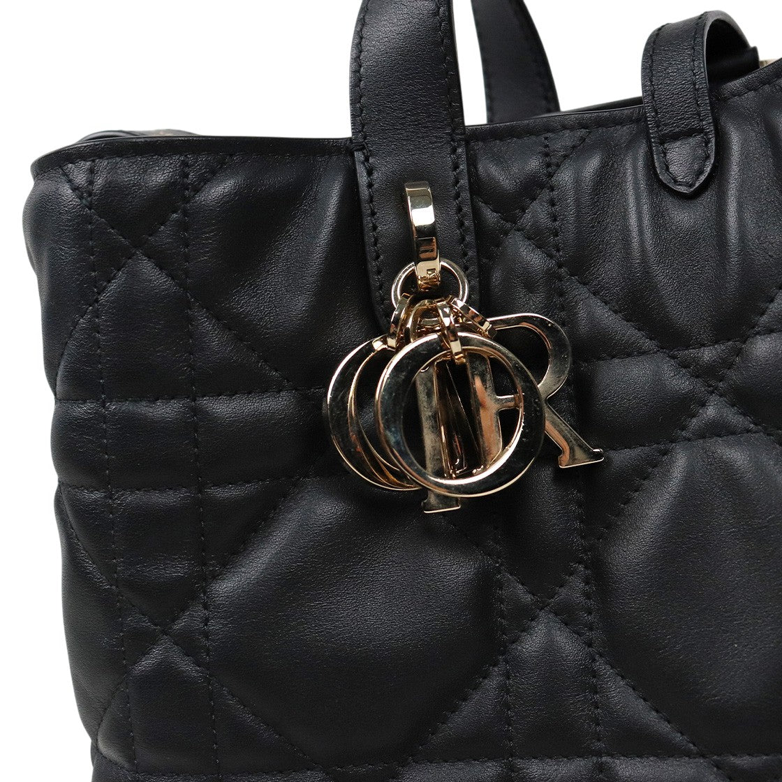 Dior Medium Black Tujuh Vertical Tote Bag