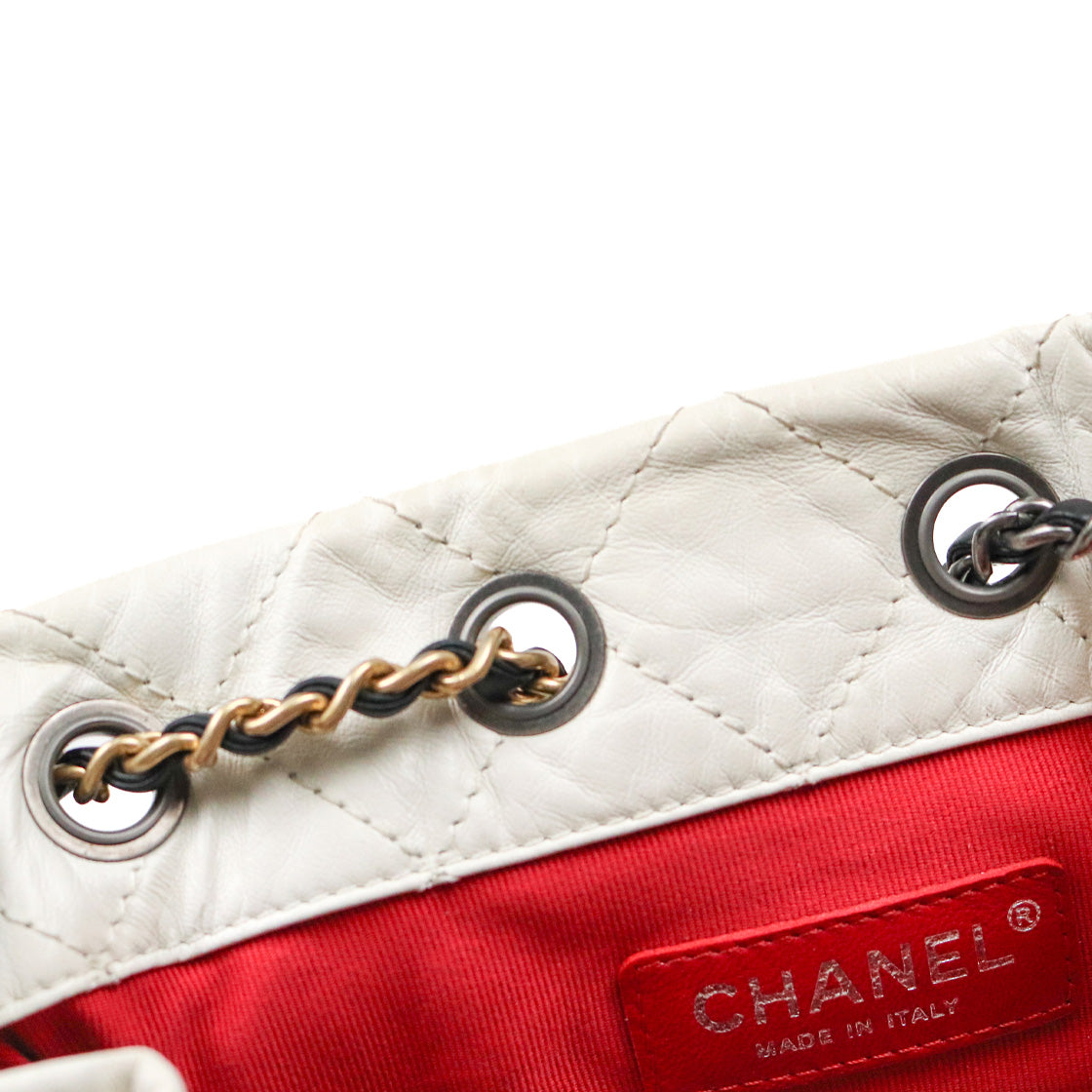 Chanel White Gabrielle Backpack