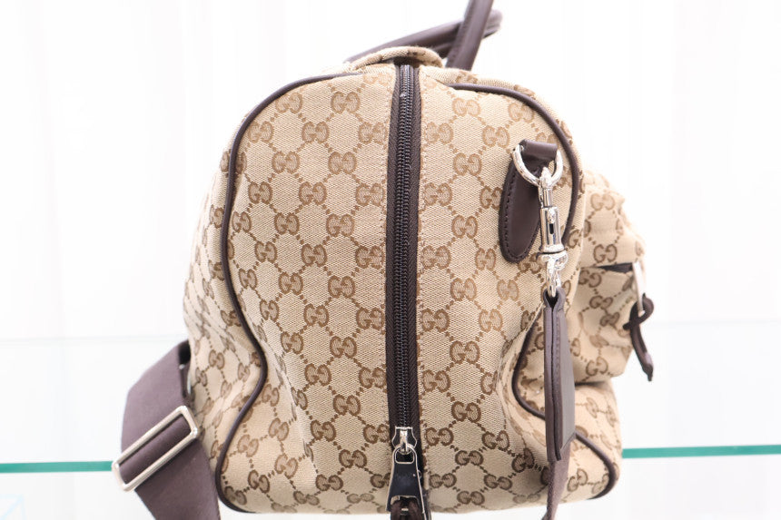 Medium GG Duffle Travel Boston Tote Shoulder Bag 802095