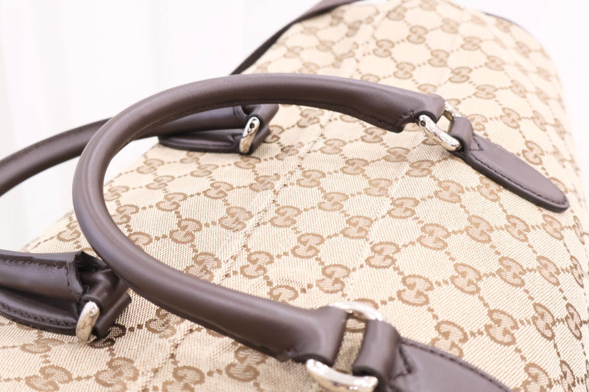 Medium GG Duffle Travel Boston Tote Shoulder Bag 802095