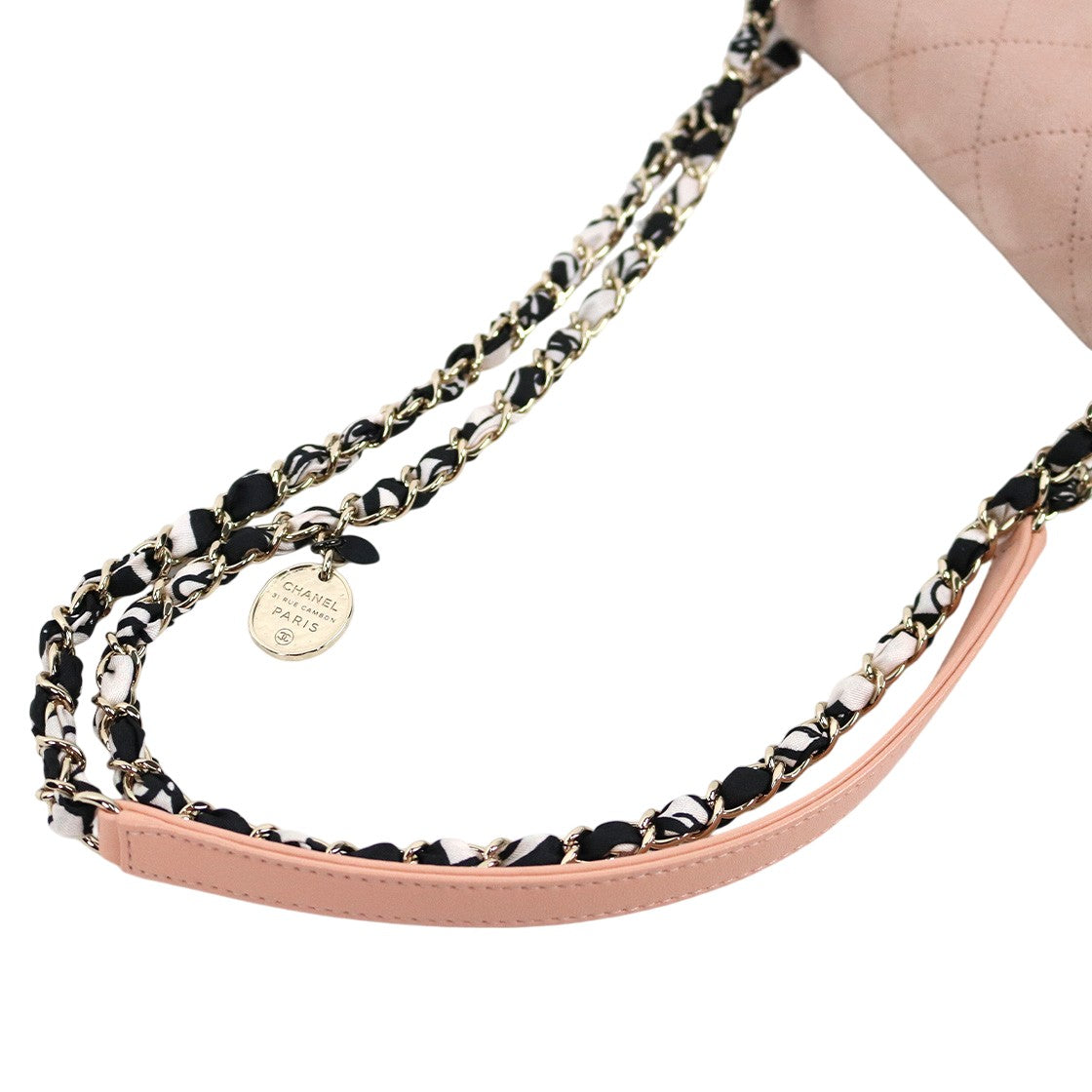 Chanel Beige Suede Flap Chain Shoulder Bag with Built-in Chip
