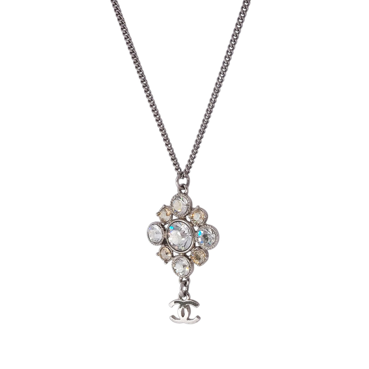 Chanel Rhinestone Coco Mark Necklace