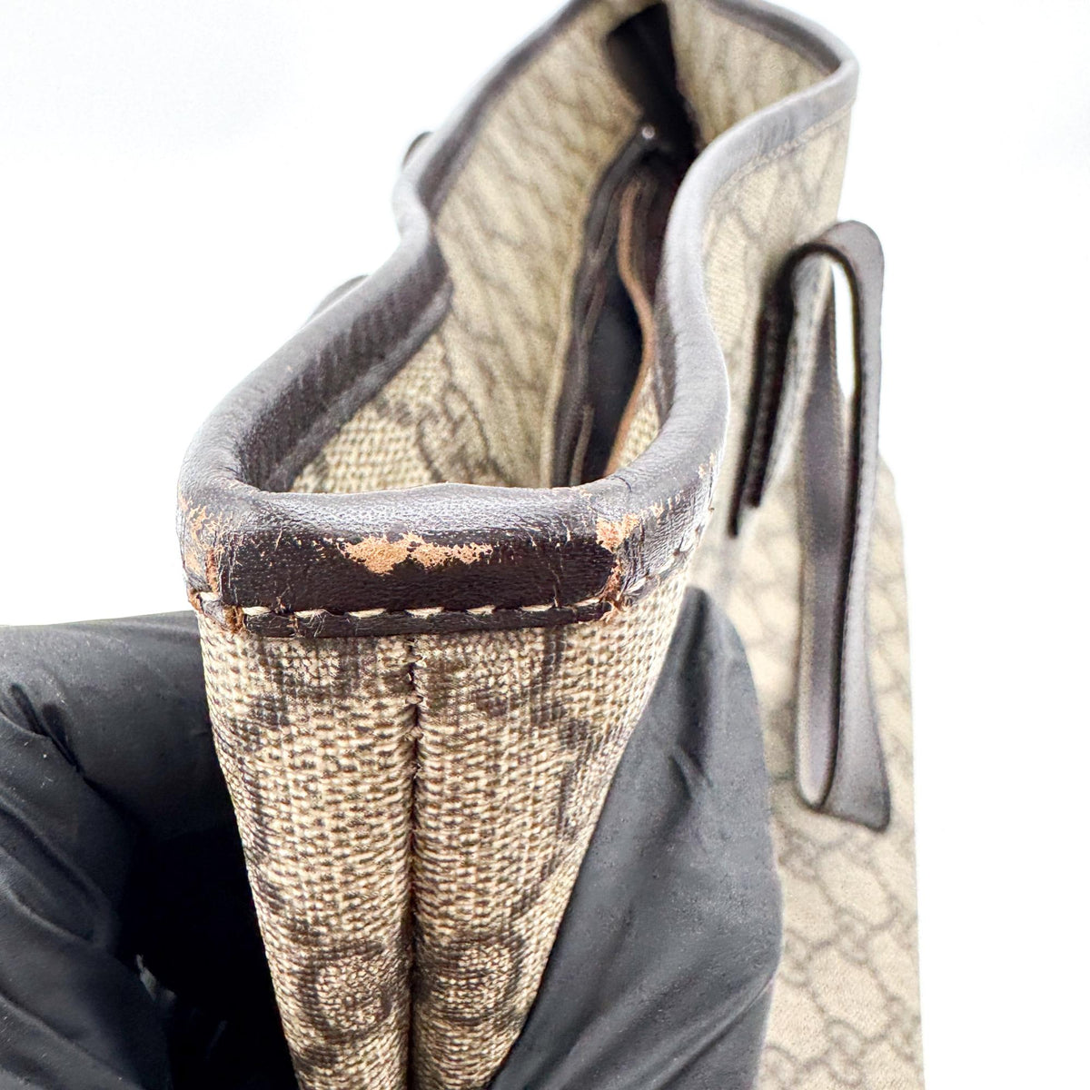Gucci GG Supreme Medium Tote Bag Brown Black