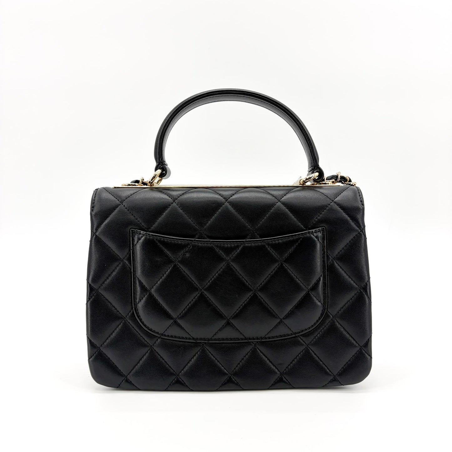 Chanel Trendy CC Small Top Handle Bag Gold Hardware Black Built-in Chip