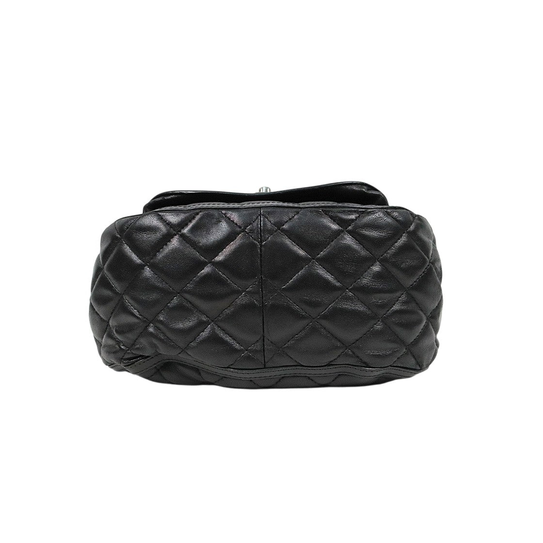 Chanel Black Quilted CC Shearling Flap Chain Shoulder Bag