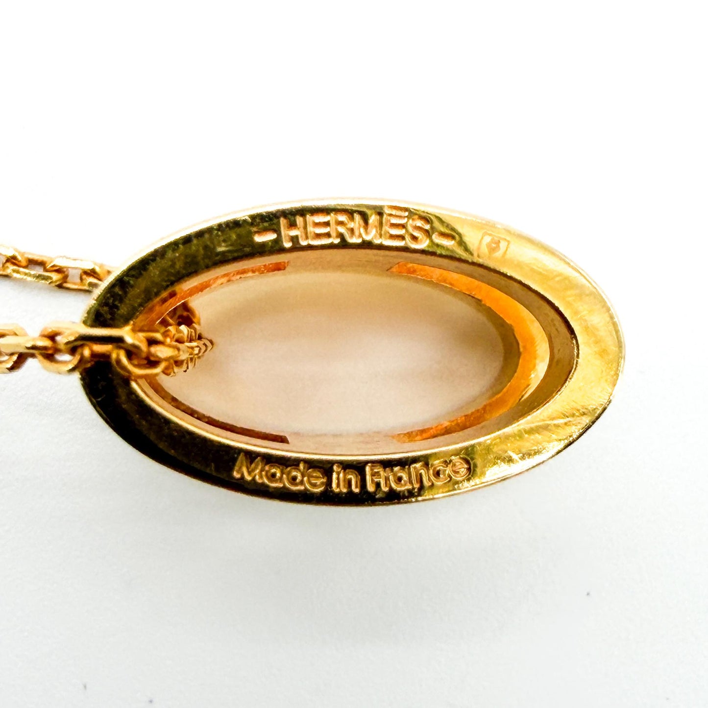 Hermès Pop H Necklace Blanc Gold Hardware
