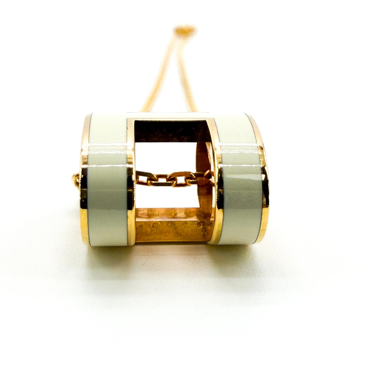Hermès Pop H Necklace Blanc Gold Hardware