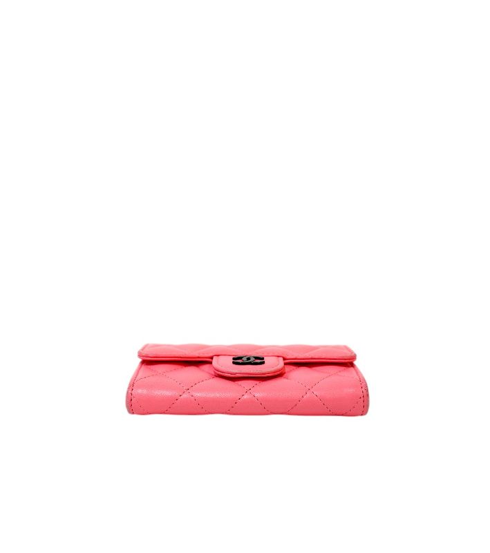 Chanel Pink Flap Card Wallet