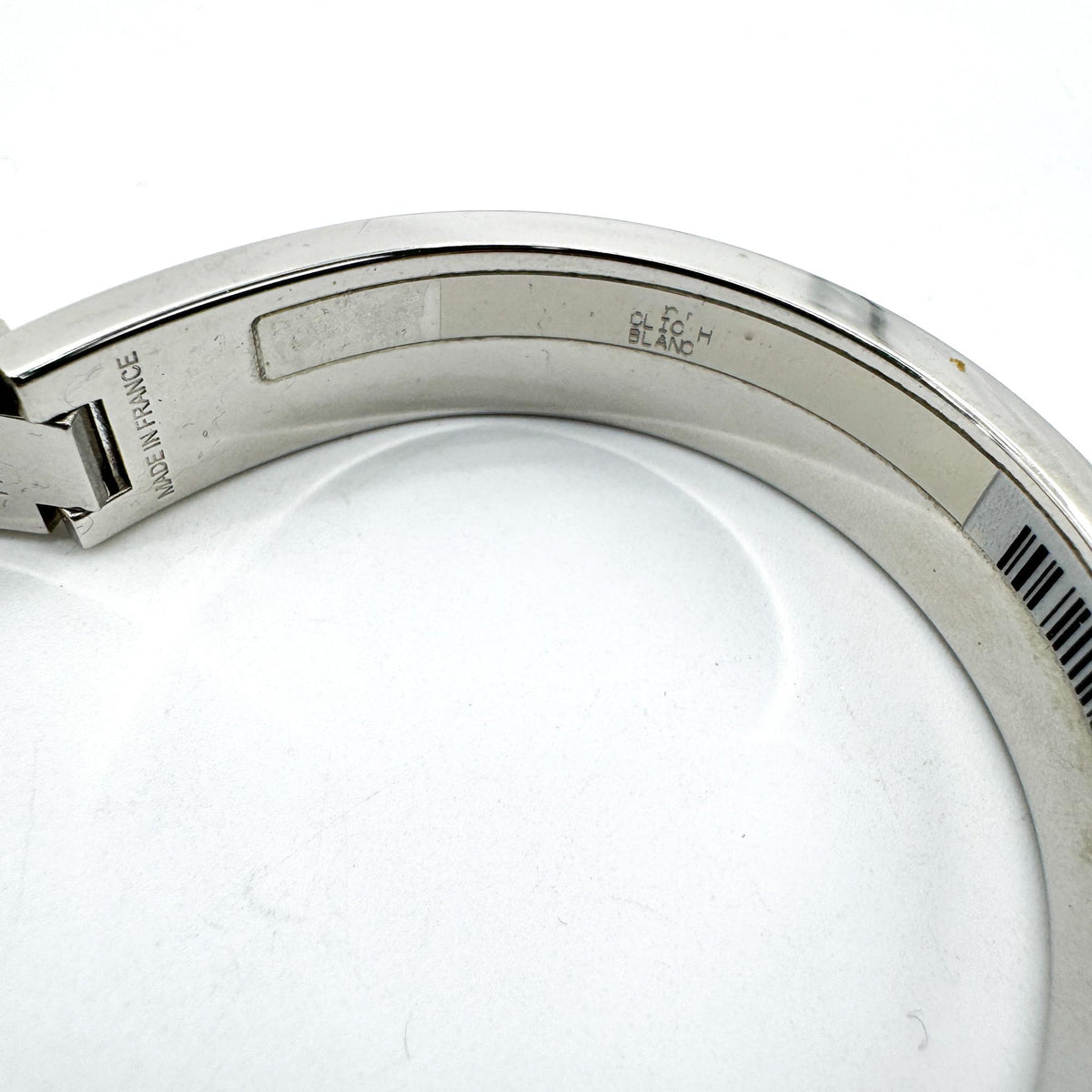 Hermès Click H Bracelet White Silver