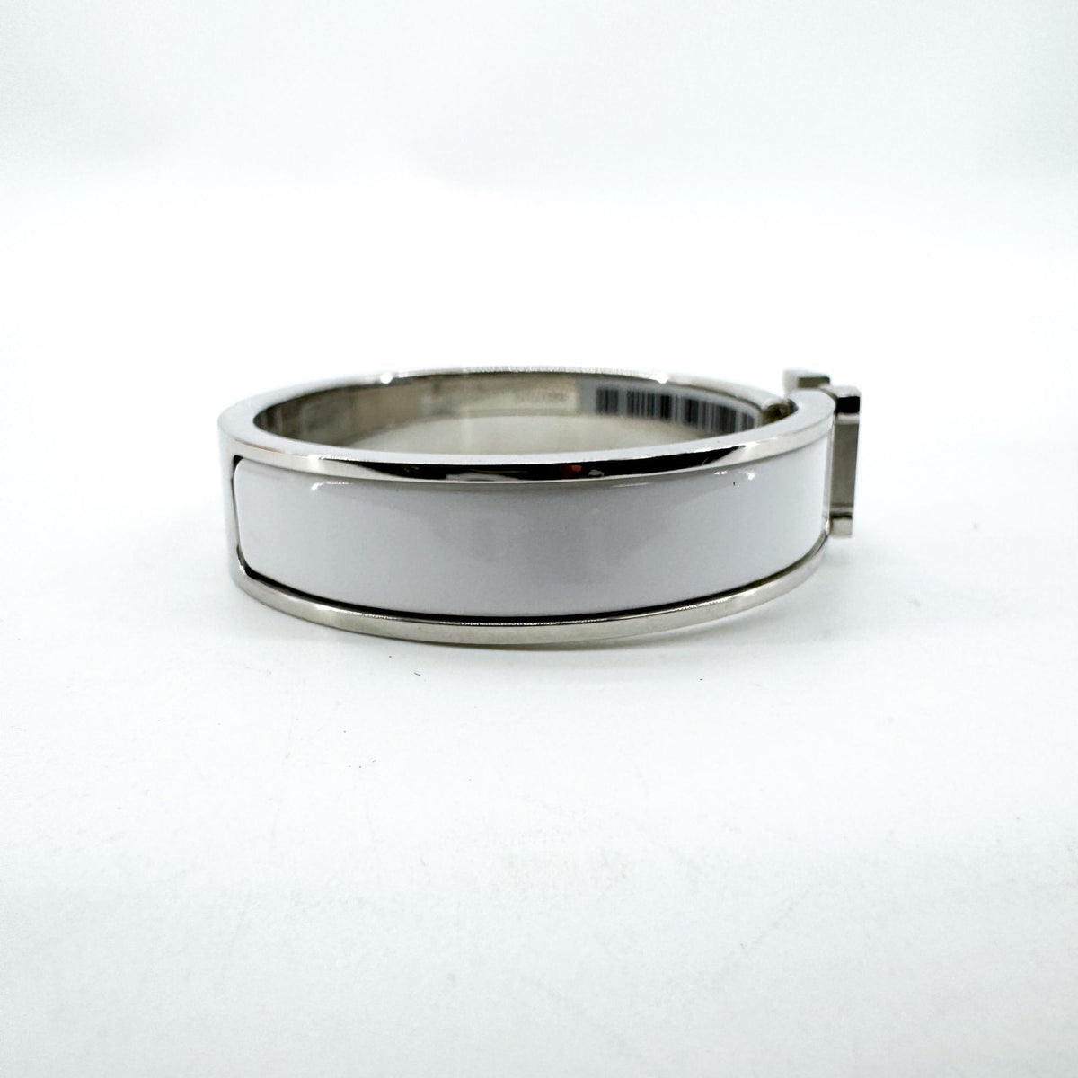 Hermès Click H Bracelet White Silver