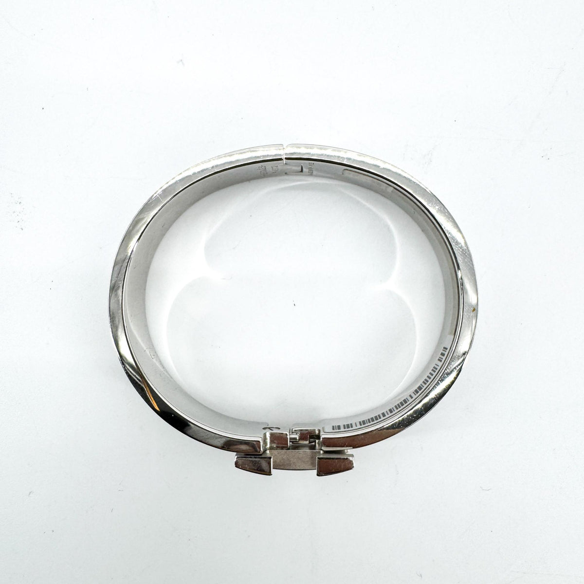 Hermès Click H Bracelet White Silver