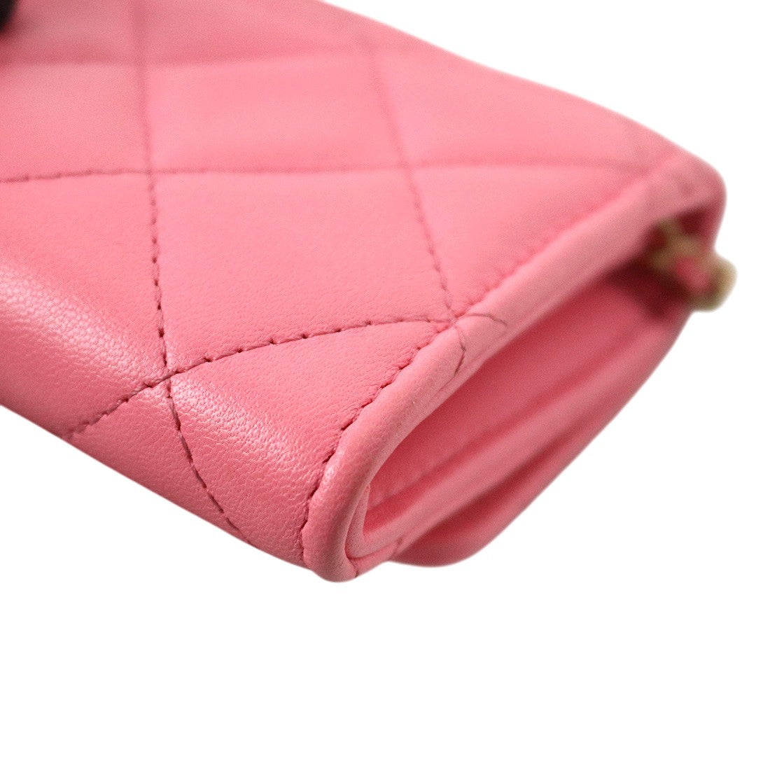 Chanel Mini Pink Golden Ball Chain Wallet Crossbody Bag