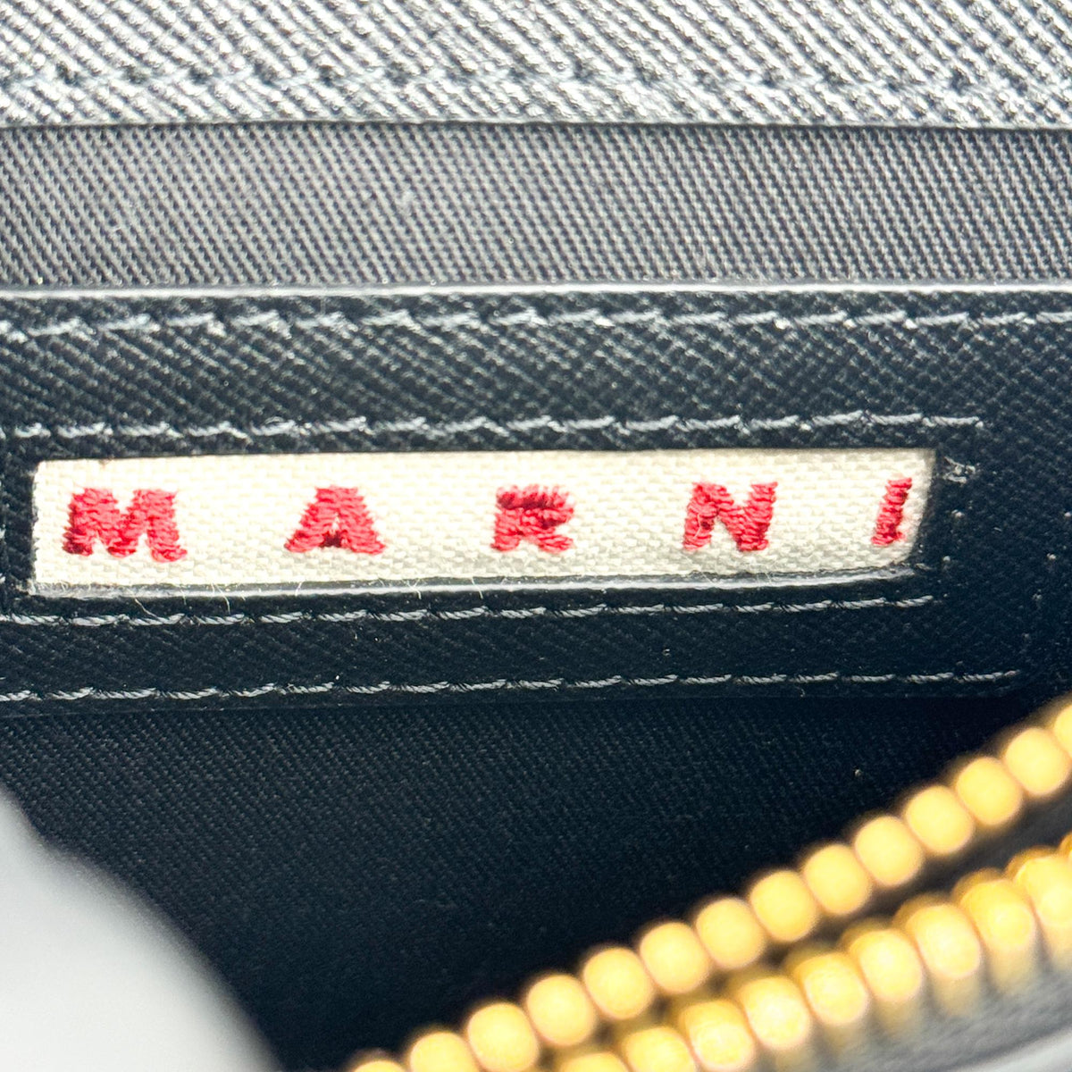 Marni Saffiano Mini Trunk Bag Black Gold Hardware