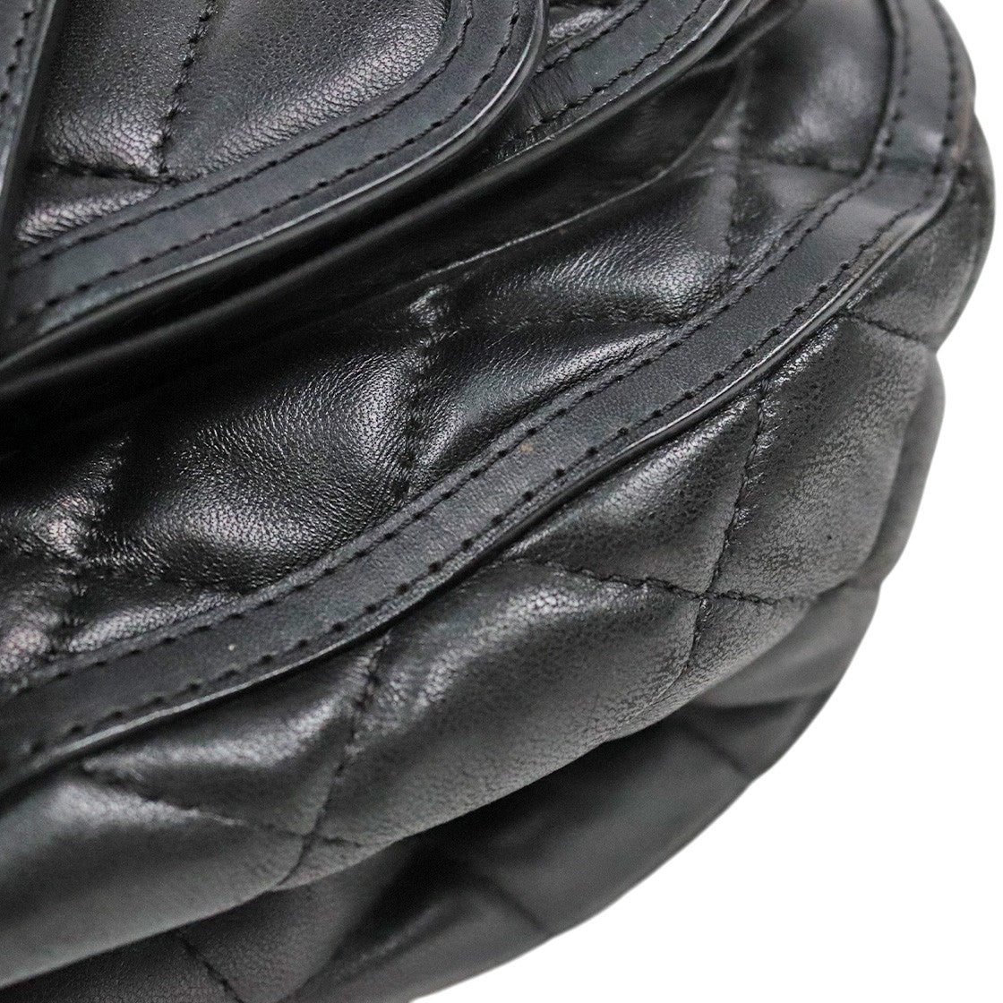 Chanel Black Quilted CC Shearling Flap Chain Shoulder Bag