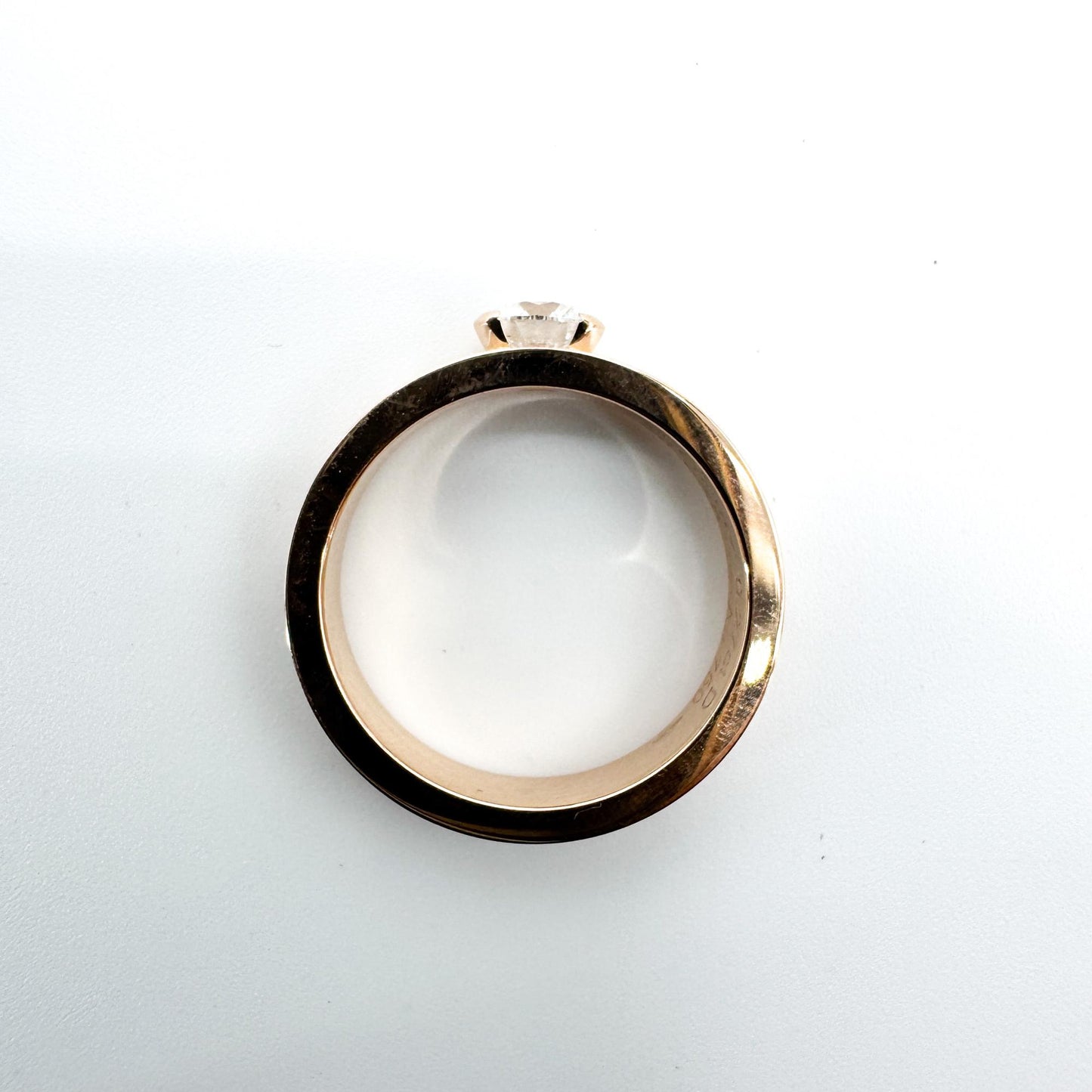 Cartier Love Solitaire Ring 18K Pink Gold Diamond
