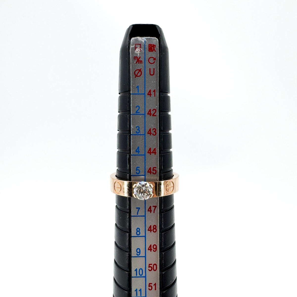 Cartier Love Solitaire Ring 18K Pink Gold Diamond