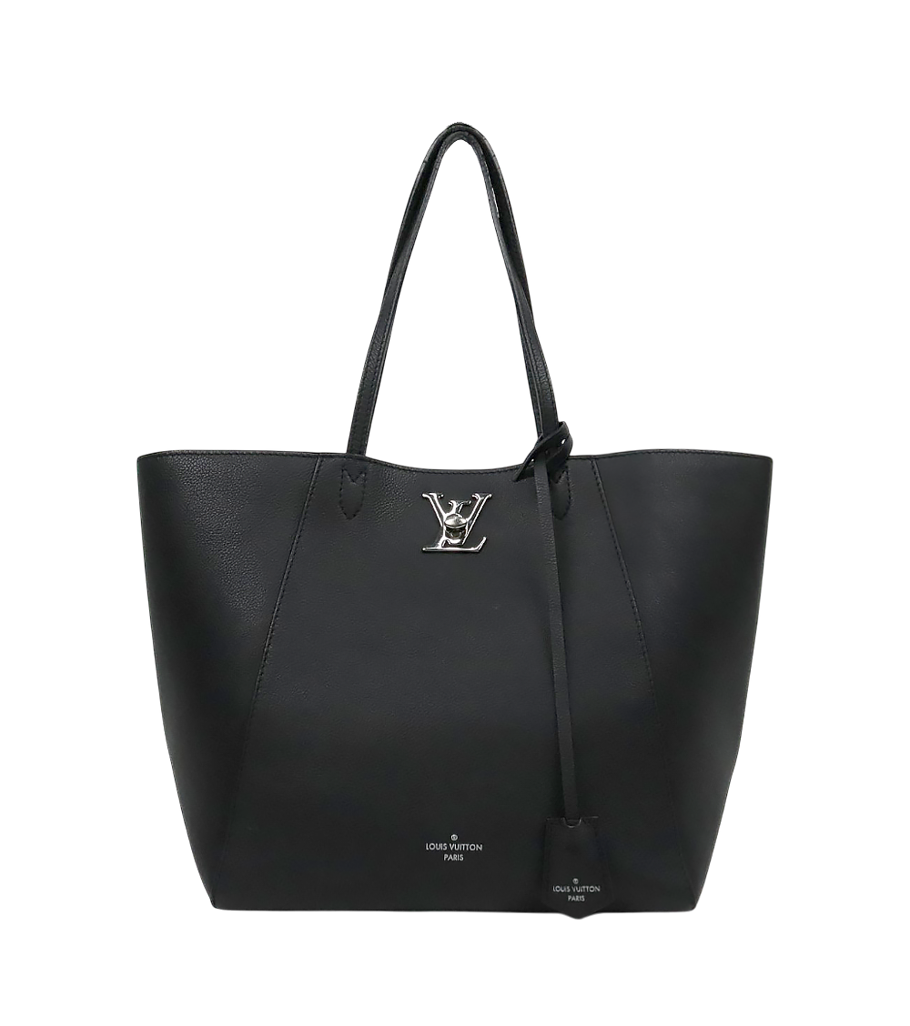 Louis Vuitton Black Leather Rock Me Cabas Shoulder Bag