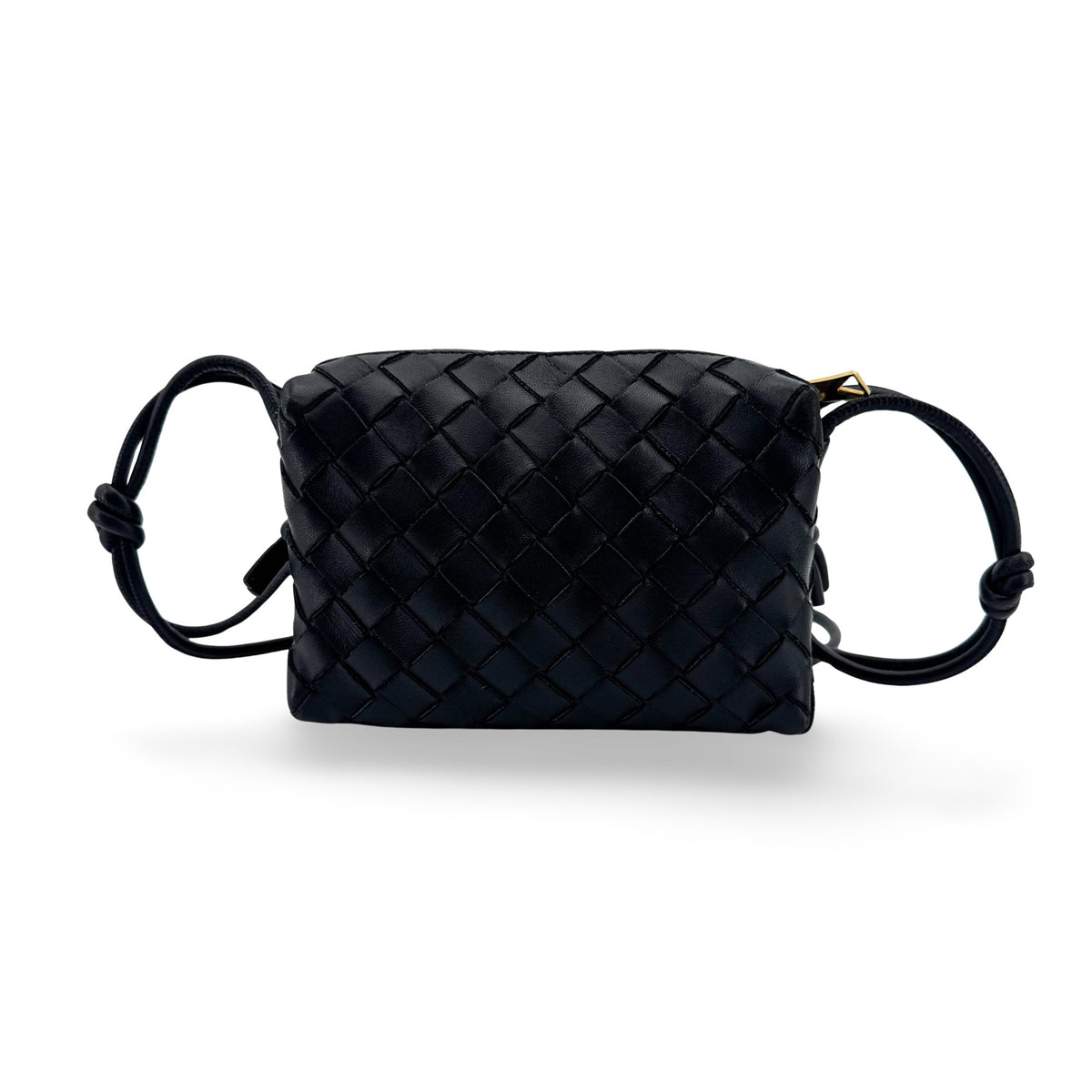 Bottega Veneta Intrecciato Mini Loop Crossbody Bag Black