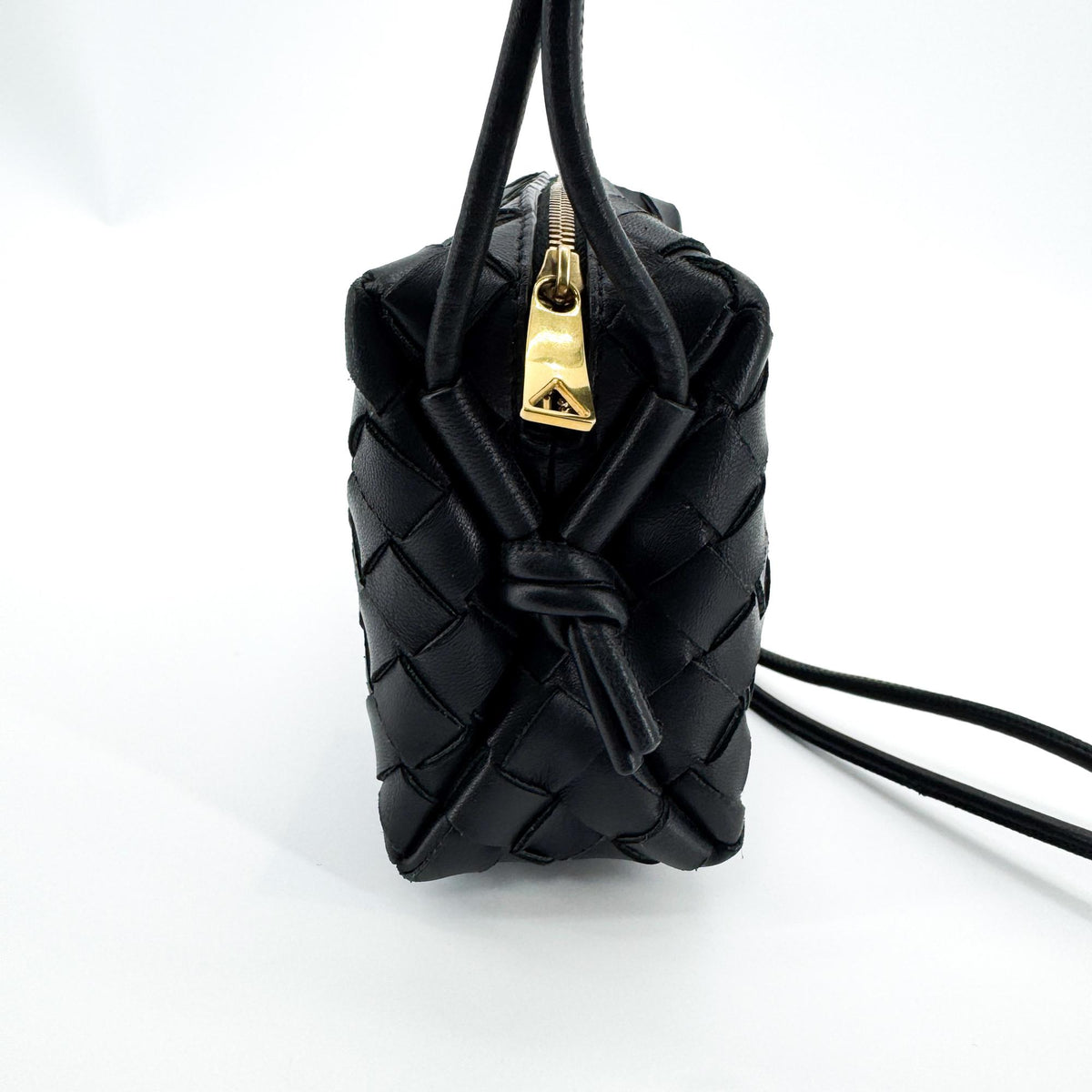 Bottega Veneta Intrecciato Mini Loop Crossbody Bag Black