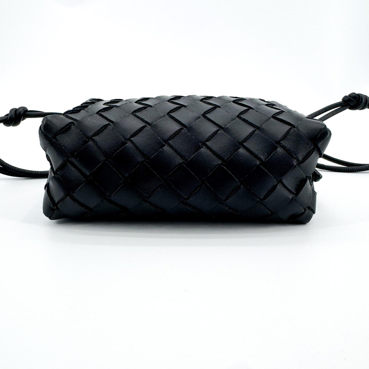 Bottega Veneta Intrecciato Mini Loop Crossbody Bag Black