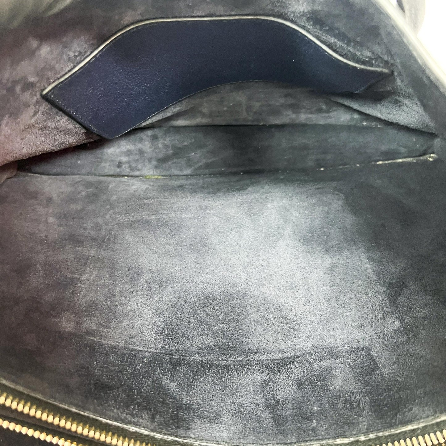 Miu Miu Madras Leather Top Handle Bag Navy